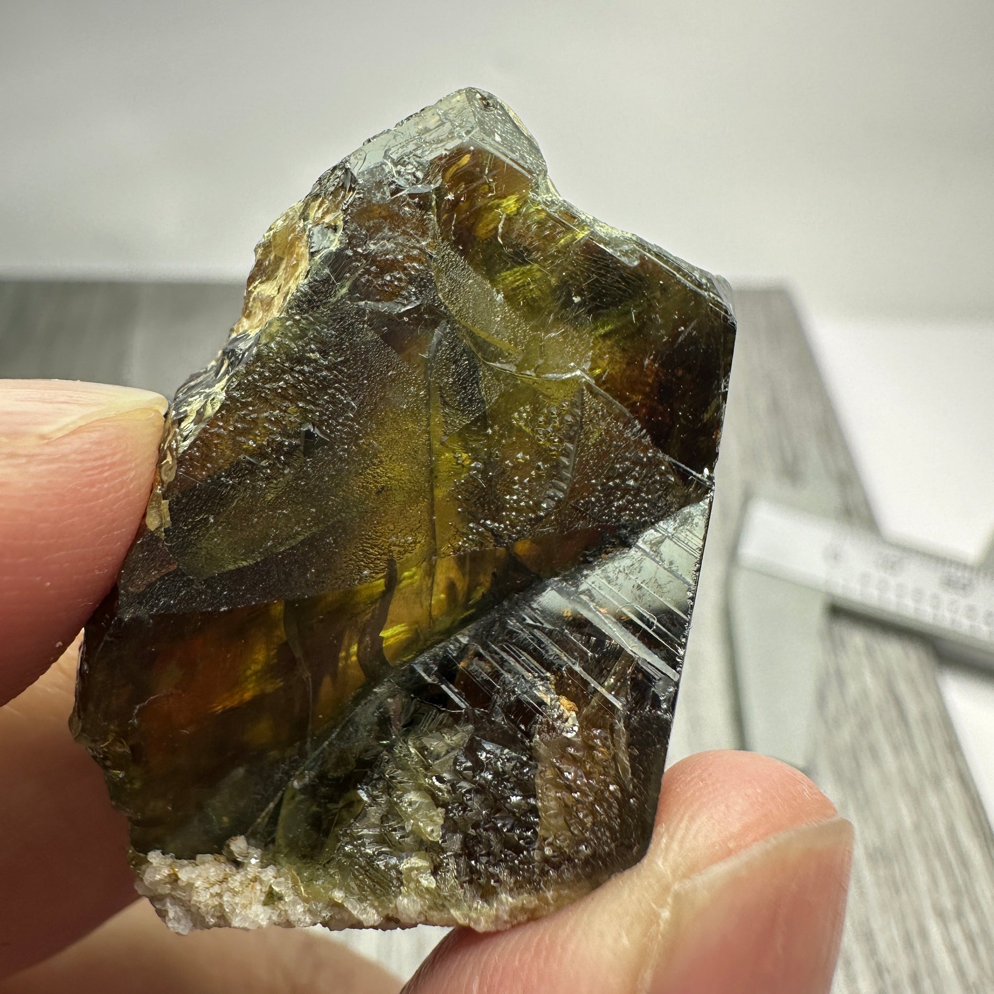 Chrome Sphene Crystal, 26.80gm, Tanzania, Untreated Unheated