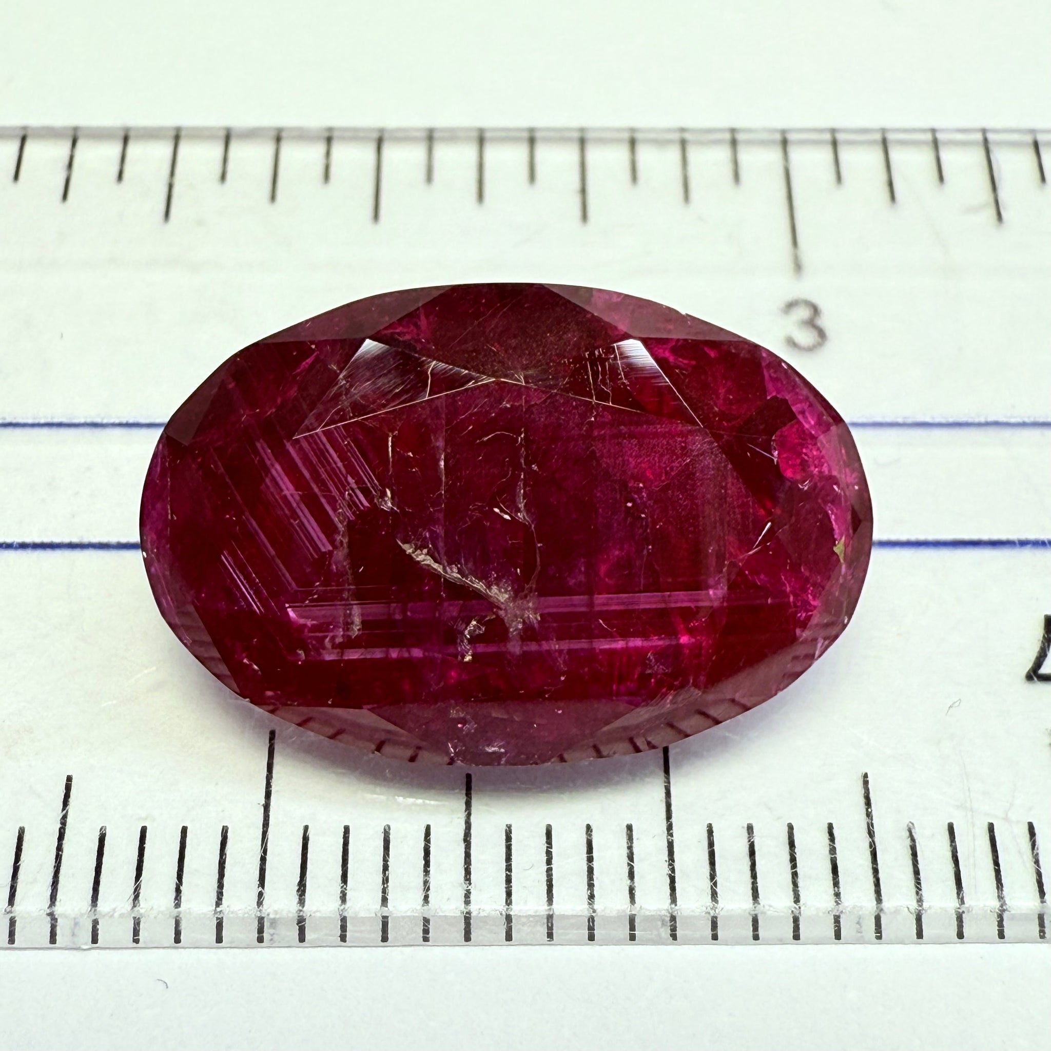 Ruby, 11.37ct, Longido, Tanzania, Untreated Unheated. Opaque but colour is beautiful