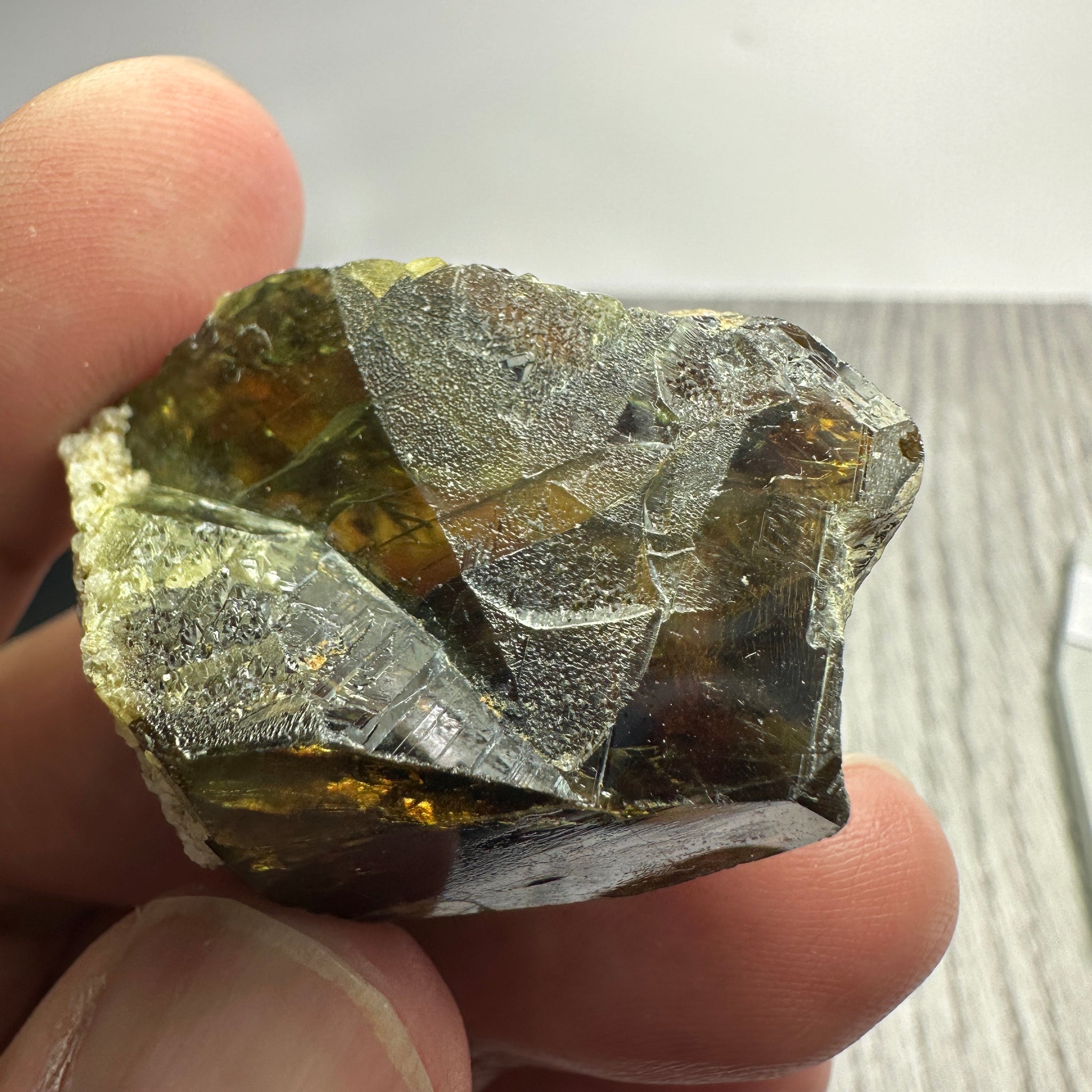 Chrome Sphene Crystal, 26.80gm, Tanzania, Untreated Unheated