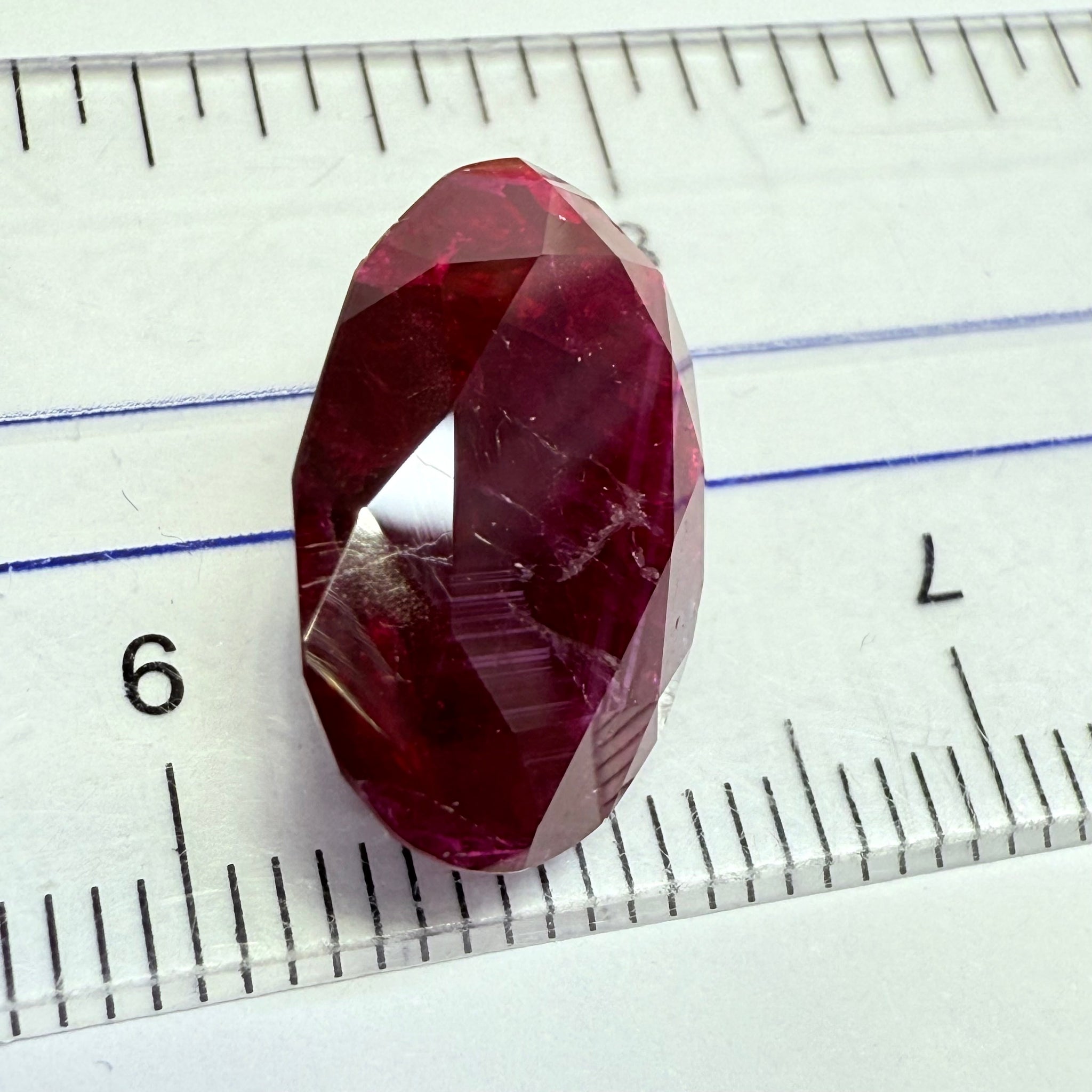 Ruby, 11.37ct, Longido, Tanzania, Untreated Unheated. Opaque but colour is beautiful