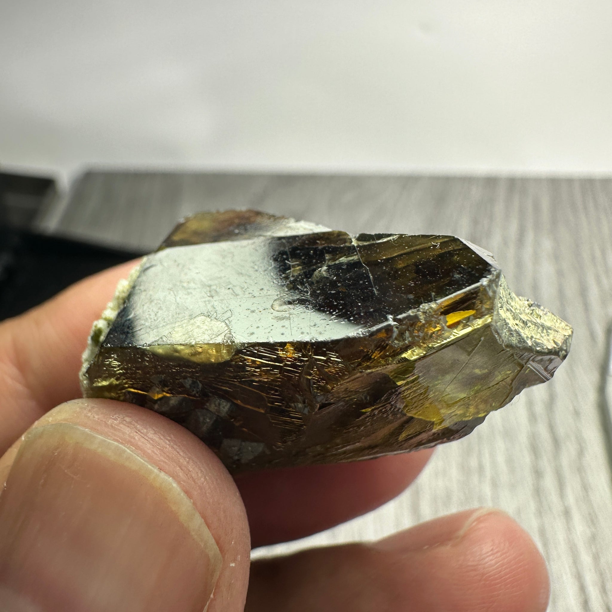 Chrome Sphene Crystal, 26.80gm, Tanzania, Untreated Unheated