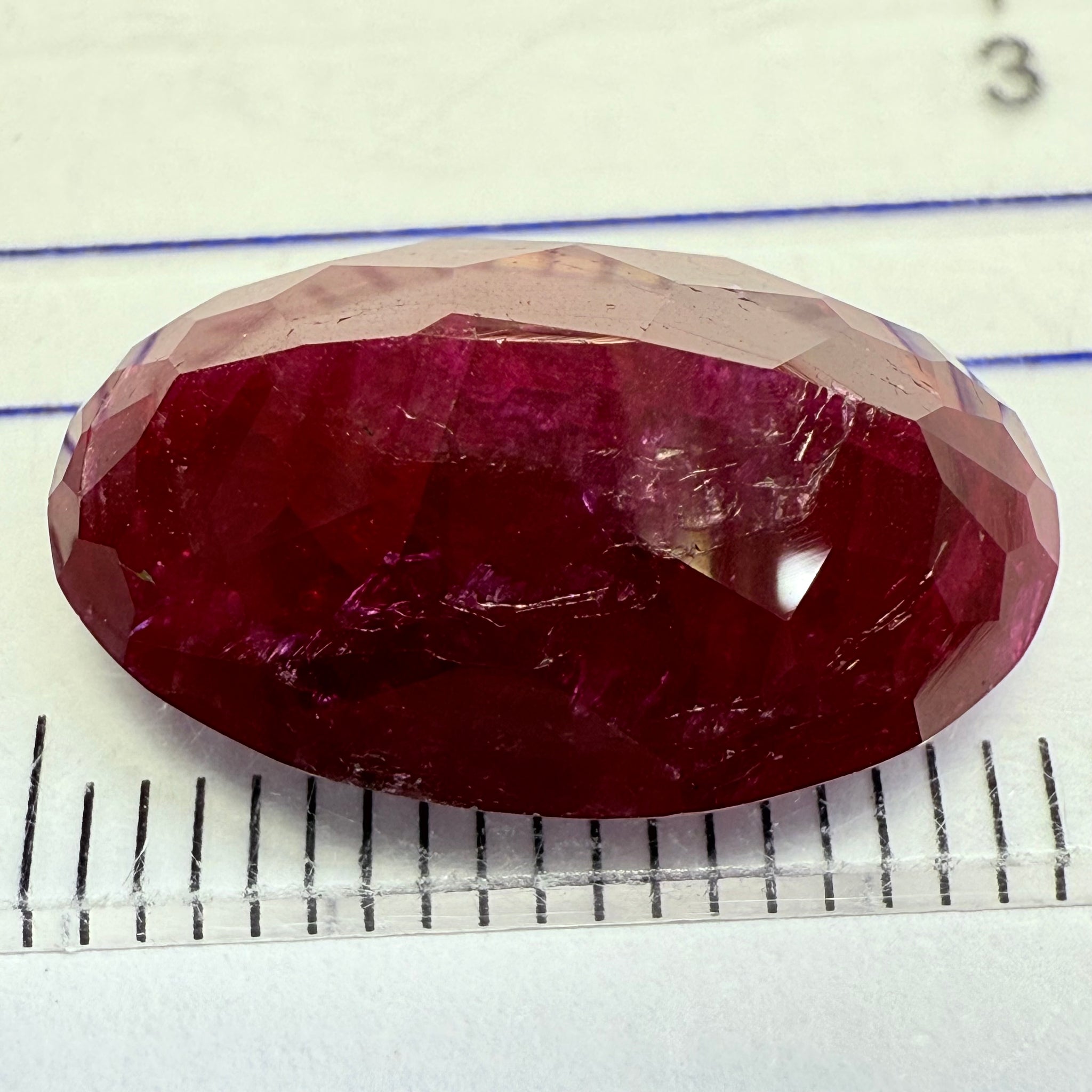 Ruby, 11.37ct, Longido, Tanzania, Untreated Unheated. Opaque but colour is beautiful