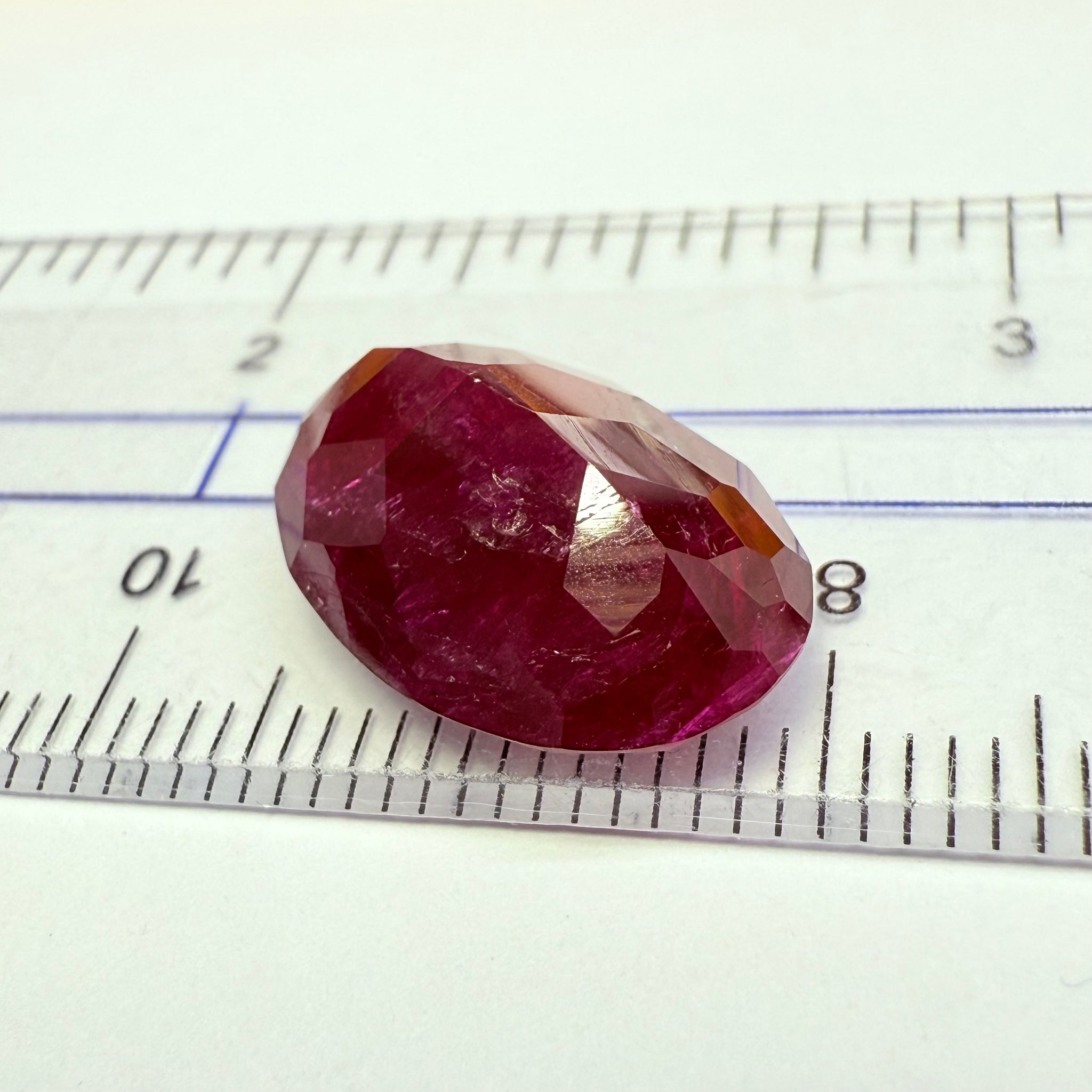 Ruby, 11.37ct, Longido, Tanzania, Untreated Unheated. Opaque but colour is beautiful