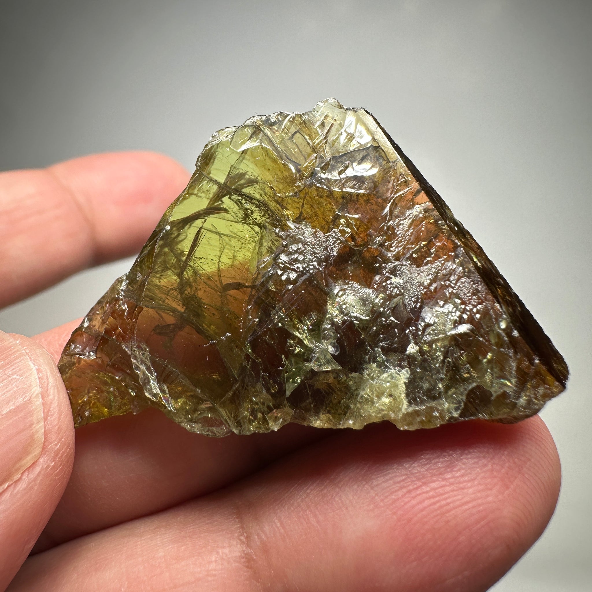 Chrome Sphene Crystal, 13.50gm, Tanzania, Untreated Unheated