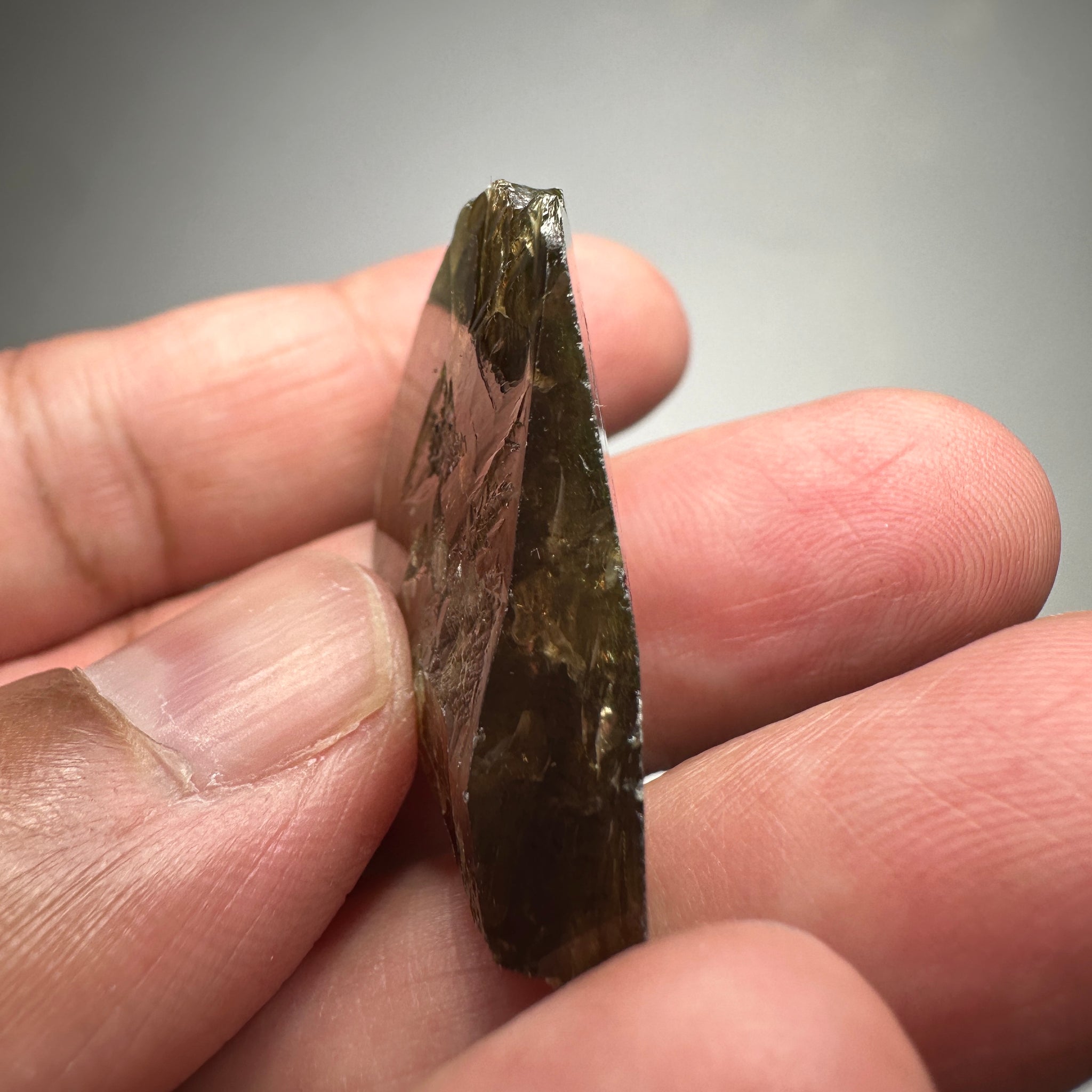 Chrome Sphene Crystal, 13.50gm, Tanzania, Untreated Unheated
