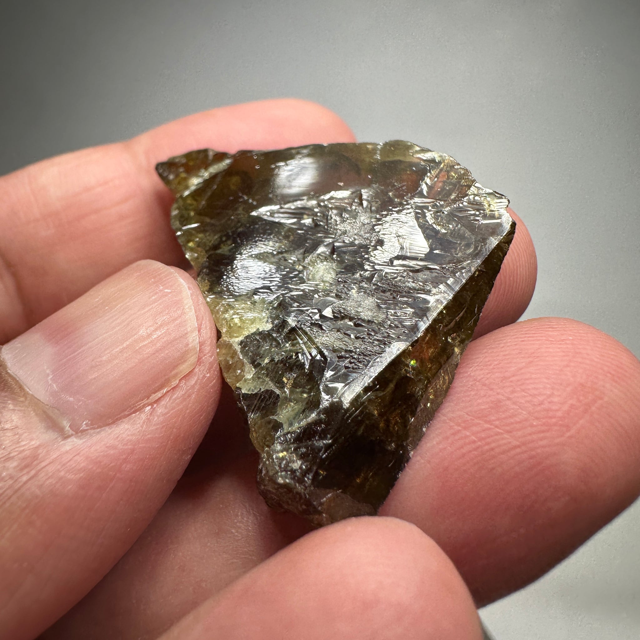 Chrome Sphene Crystal, 13.50gm, Tanzania, Untreated Unheated