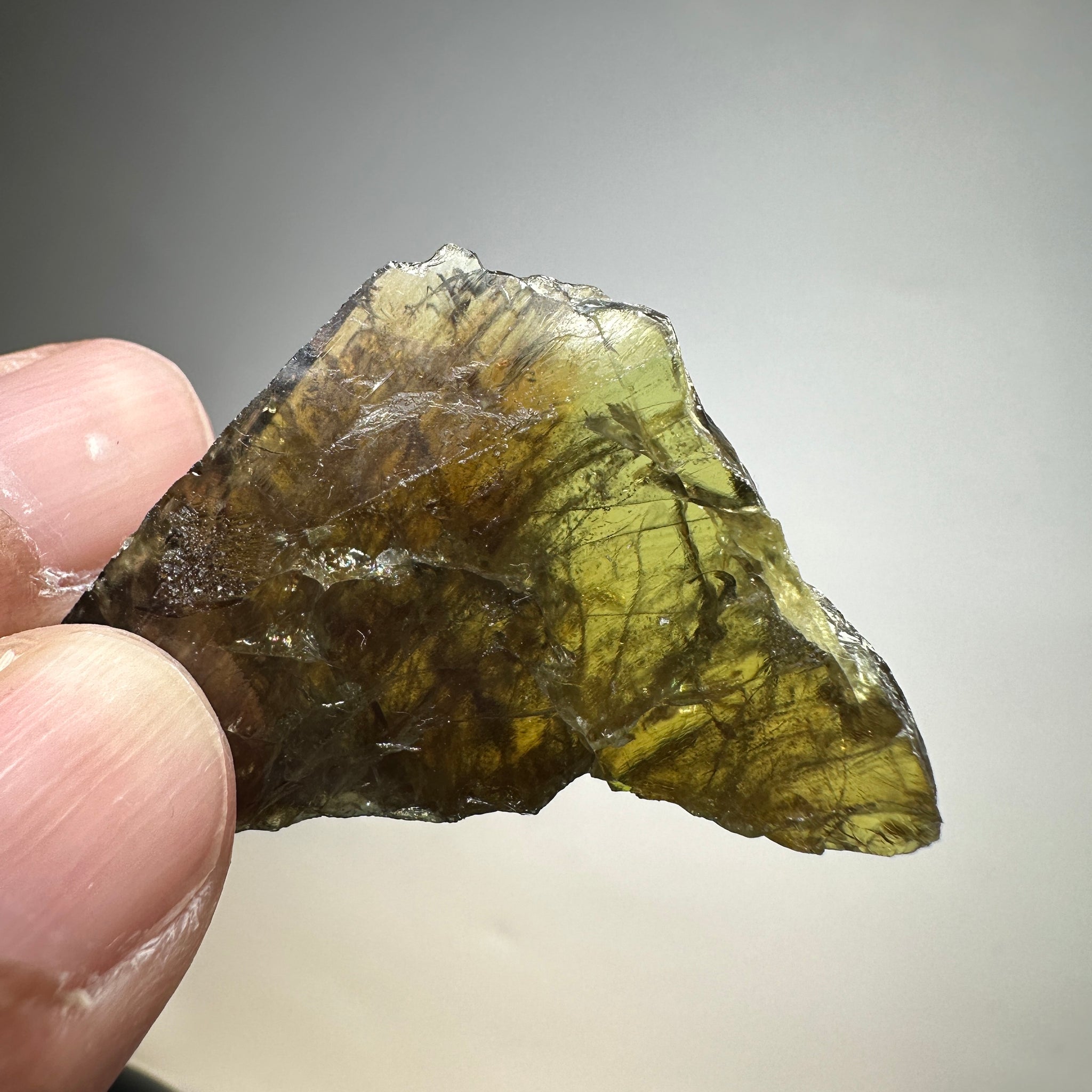 Chrome Sphene Crystal, 13.50gm, Tanzania, Untreated Unheated