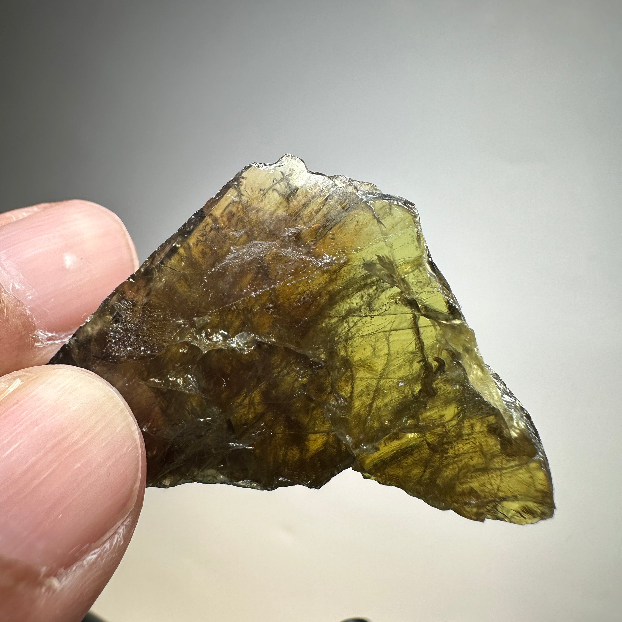 Chrome Sphene Crystal, 13.50gm, Tanzania, Untreated Unheated