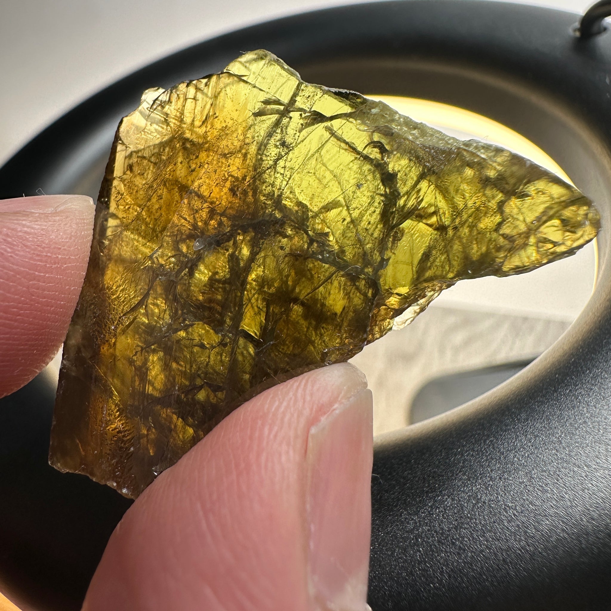 Chrome Sphene Crystal, 13.50gm, Tanzania, Untreated Unheated