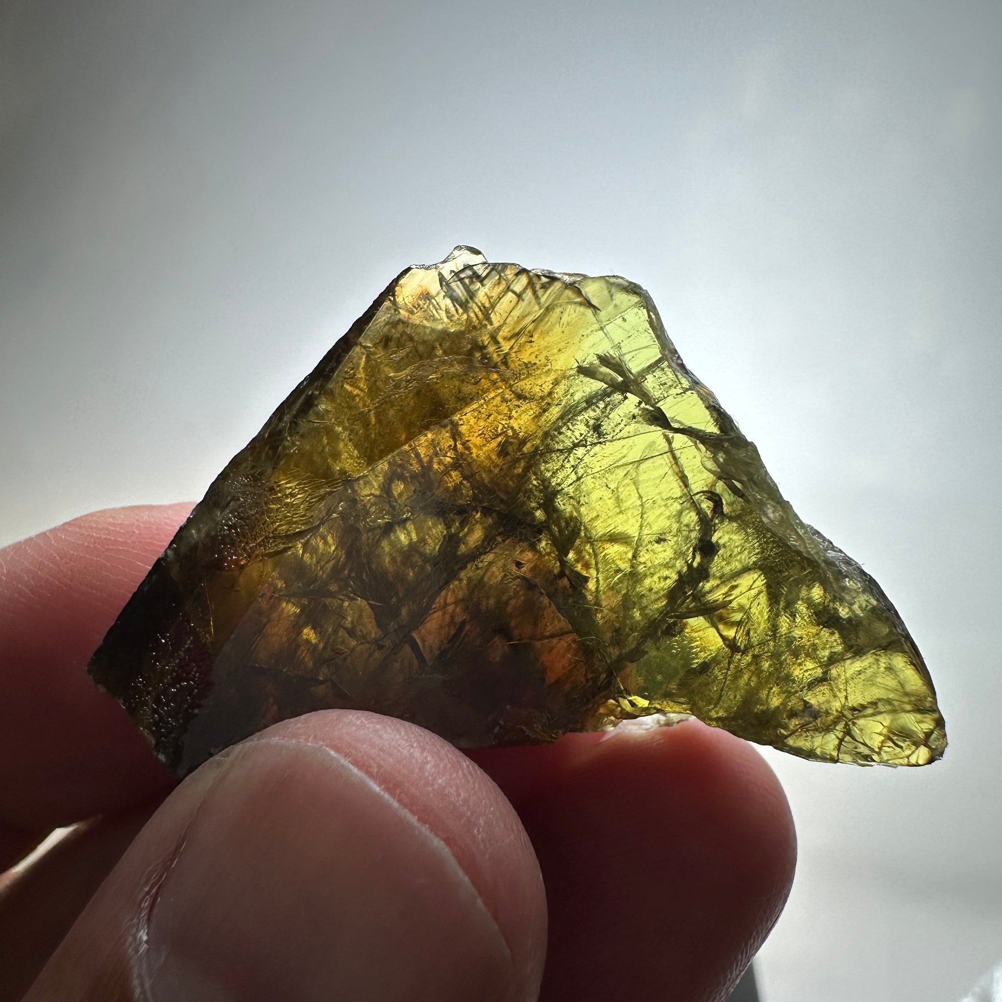 Chrome Sphene Crystal, 13.50gm, Tanzania, Untreated Unheated