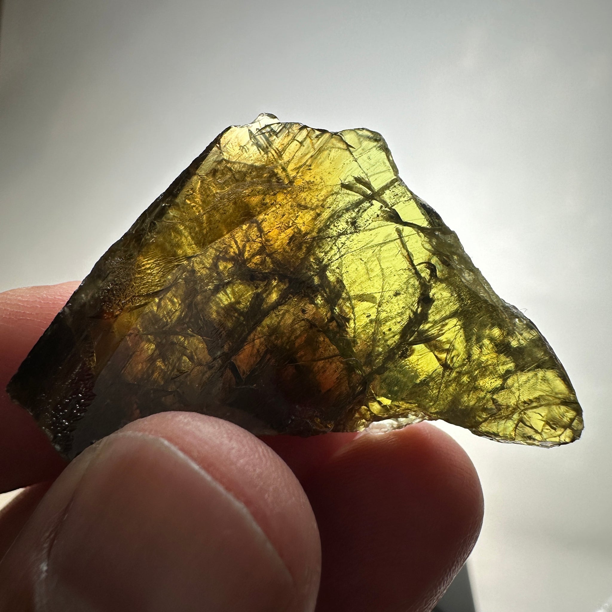 Chrome Sphene Crystal, 13.50gm, Tanzania, Untreated Unheated