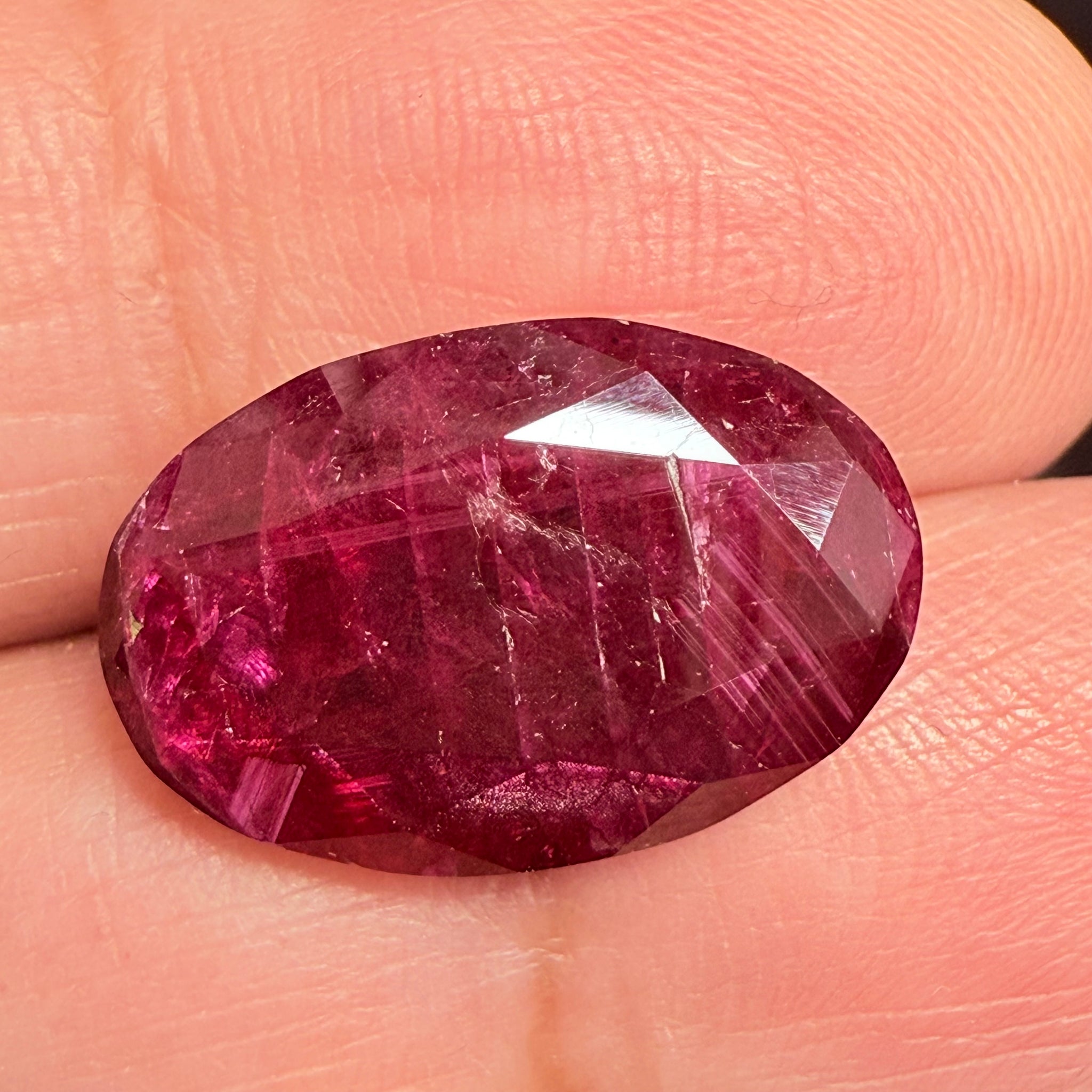 Ruby, 11.37ct, Longido, Tanzania, Untreated Unheated. Opaque but colour is beautiful