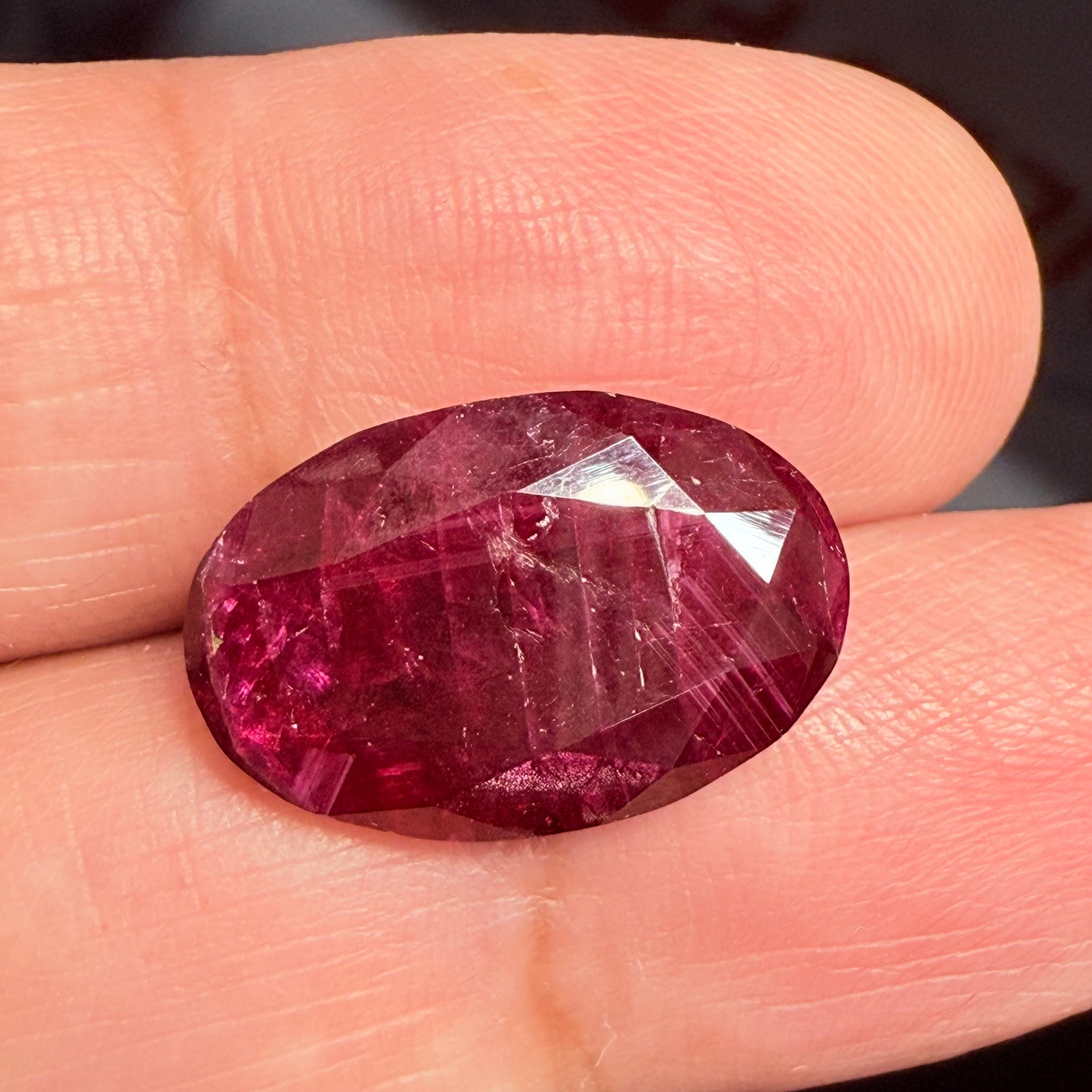 Ruby, 11.37ct, Longido, Tanzania, Untreated Unheated. Opaque but colour is beautiful