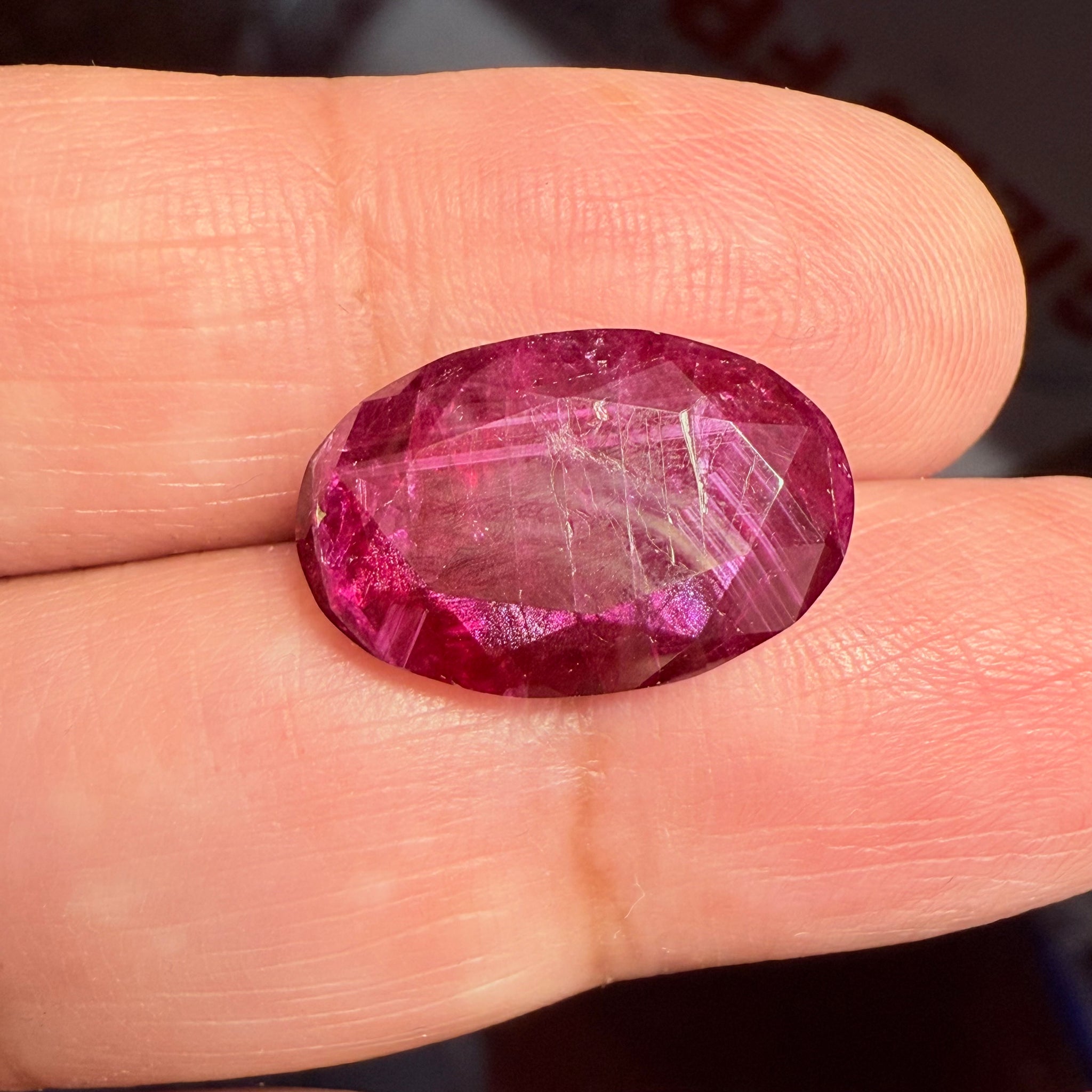 Ruby, 11.37ct, Longido, Tanzania, Untreated Unheated. Opaque but colour is beautiful