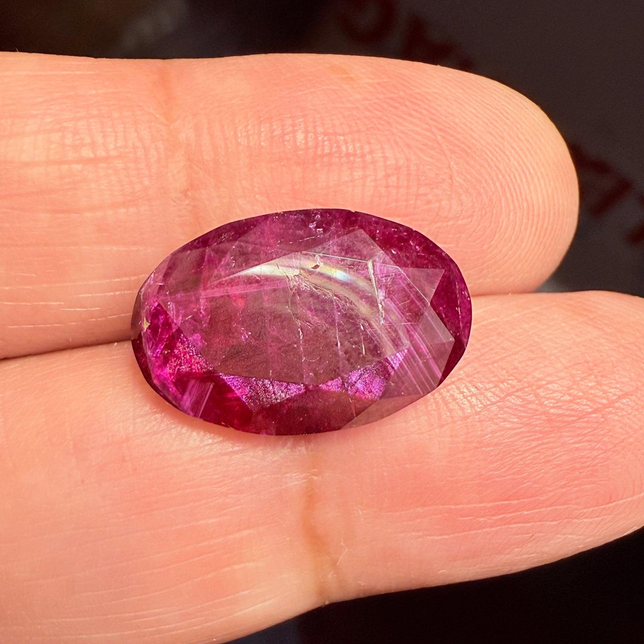 Ruby, 11.37ct, Longido, Tanzania, Untreated Unheated. Opaque but colour is beautiful