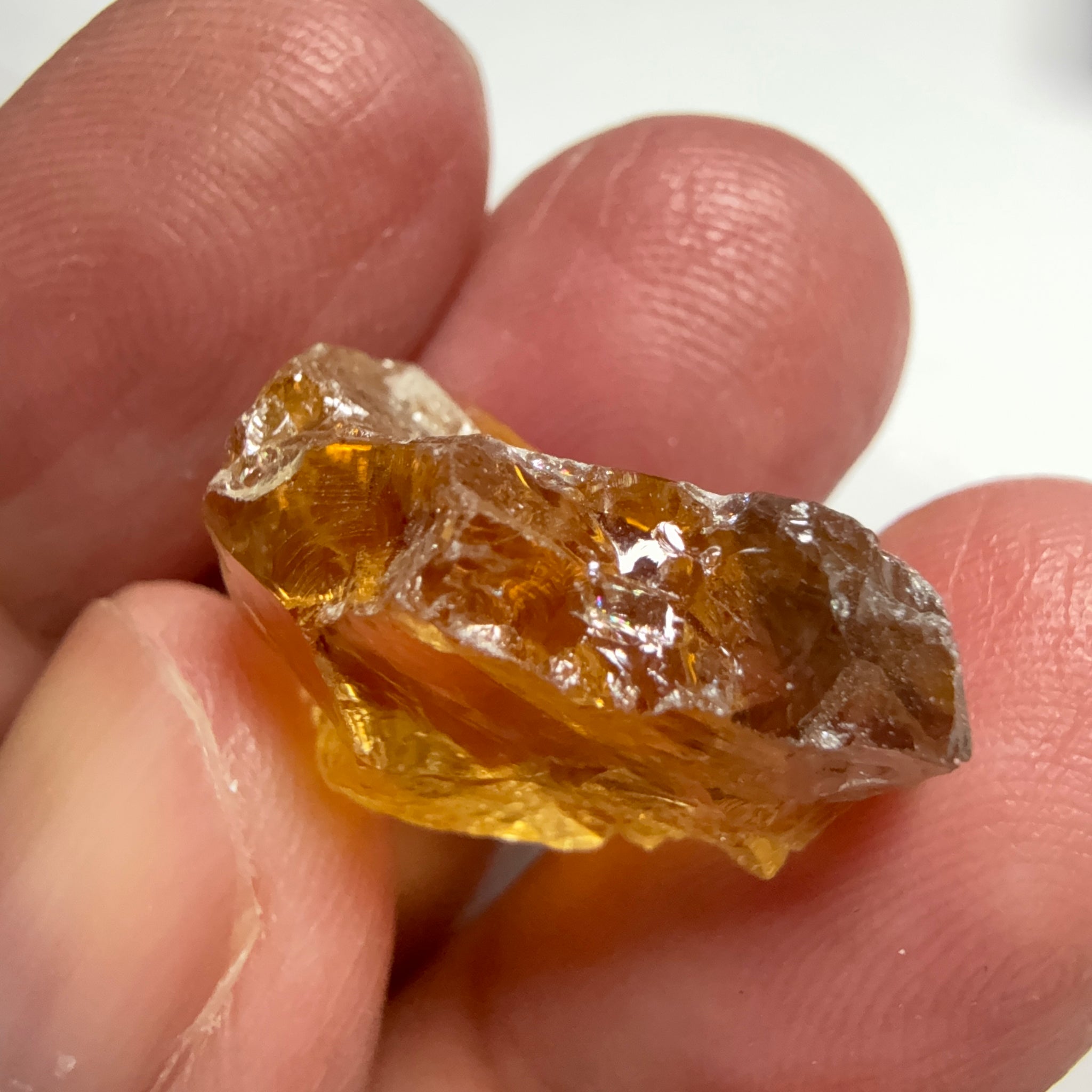 Citrine, 23.10ct, Zambia, Untreated Unheated, VVS-IF, 1 fracture on the outside of the thin part, stone is flat you may need to slice it in two before faceting
