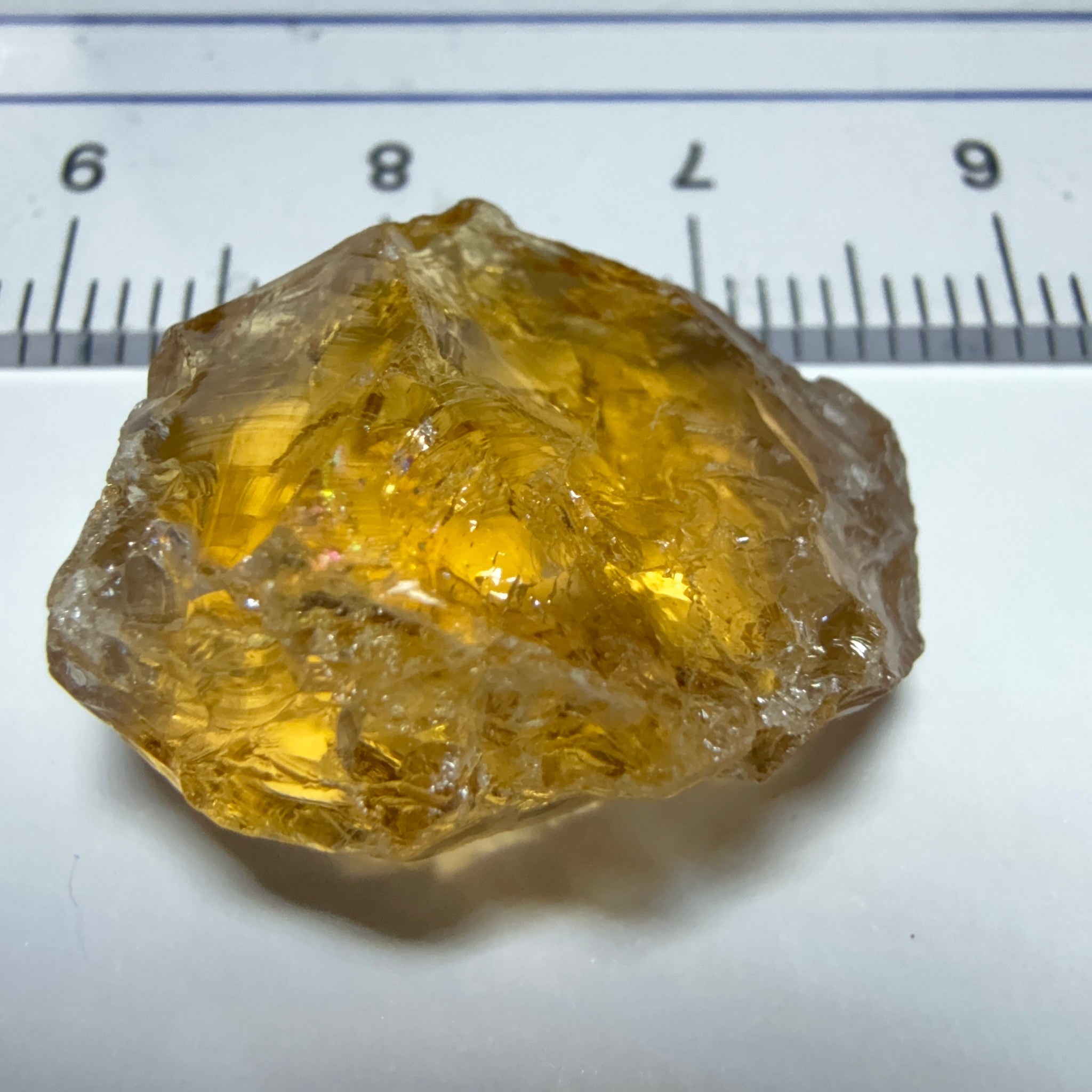 Citrine, 23.10ct, Zambia, Untreated Unheated, VVS-IF, 1 fracture on the outside of the thin part, stone is flat you may need to slice it in two before faceting