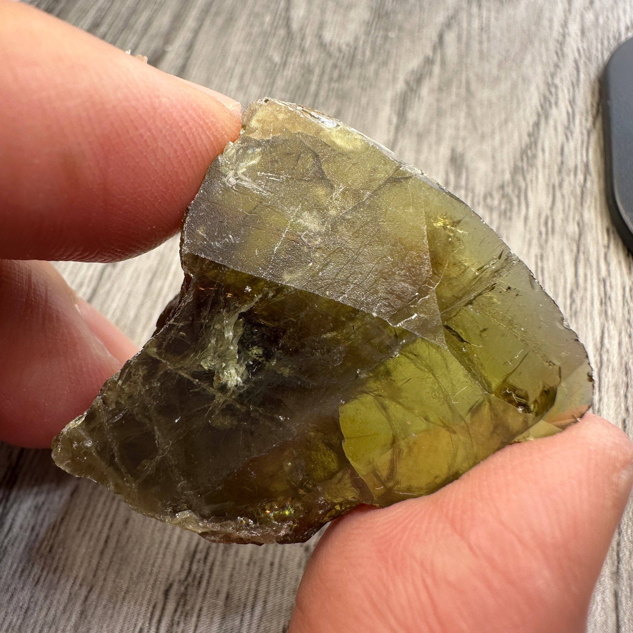 Chrome Sphene Crystal, 17.30gm, Tanzania, Untreated Unheated