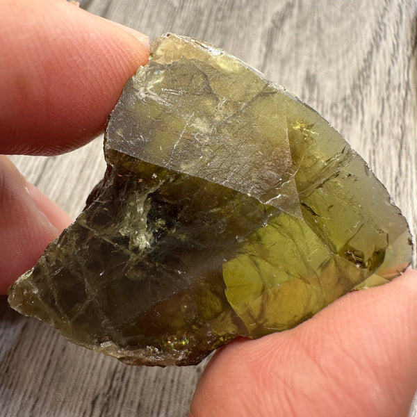 Chrome Sphene Crystal, 17.30gm, Tanzania, Untreated Unheated