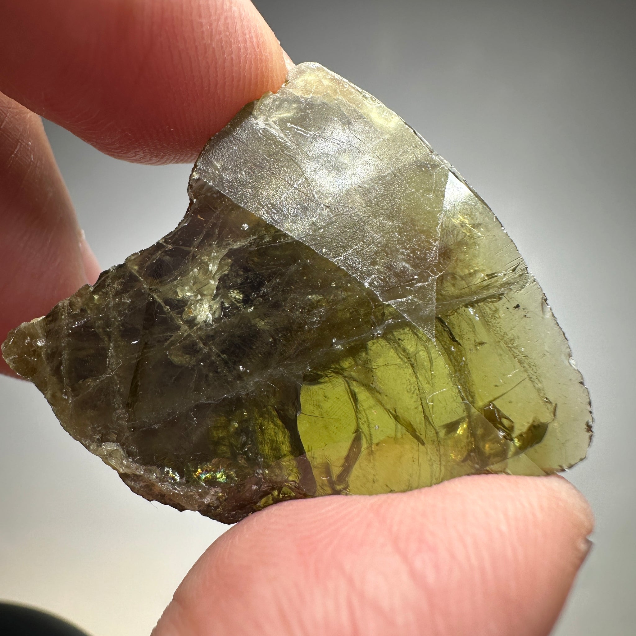 Chrome Sphene Crystal, 17.30gm, Tanzania, Untreated Unheated