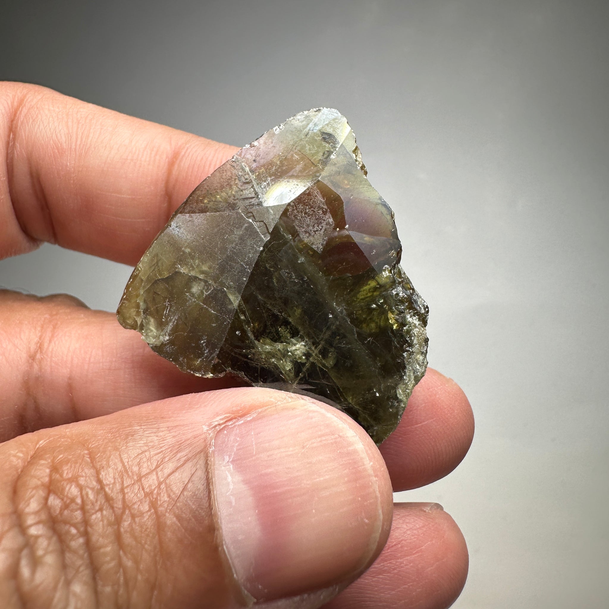 Chrome Sphene Crystal, 17.30gm, Tanzania, Untreated Unheated