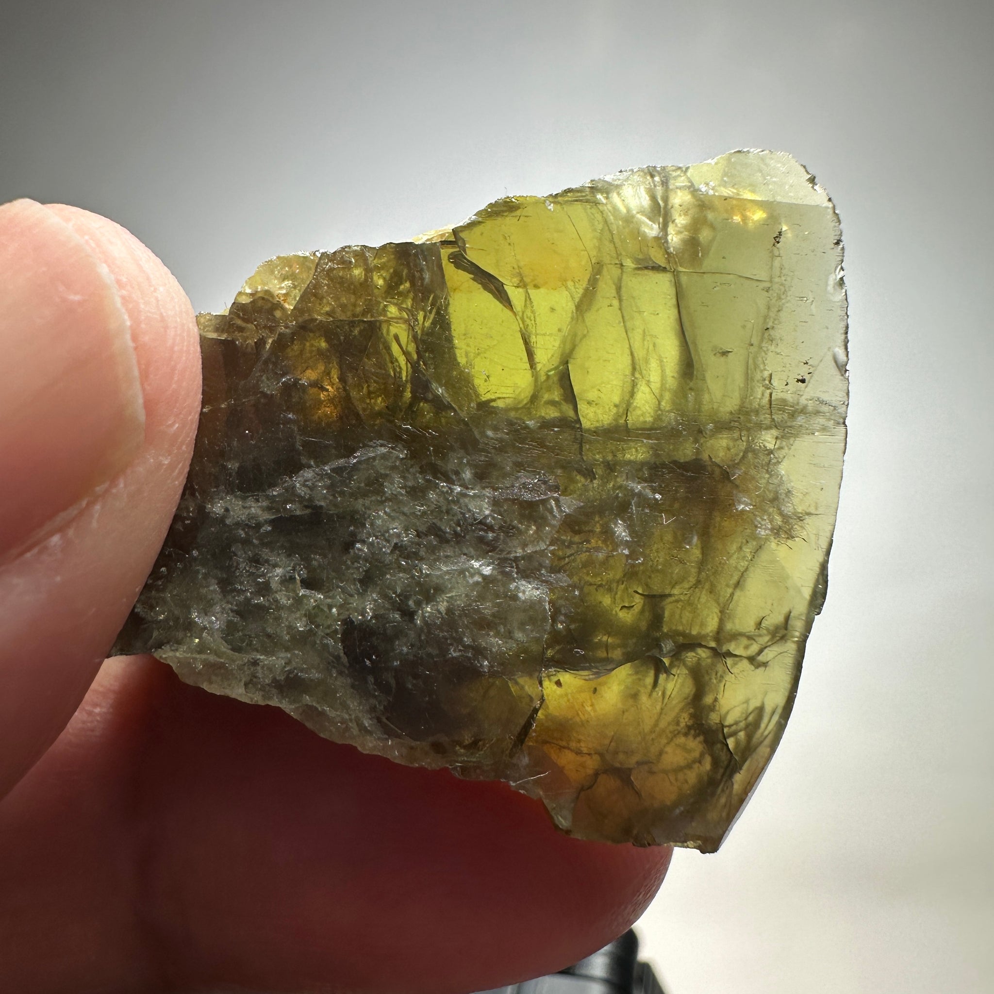 Chrome Sphene Crystal, 17.30gm, Tanzania, Untreated Unheated