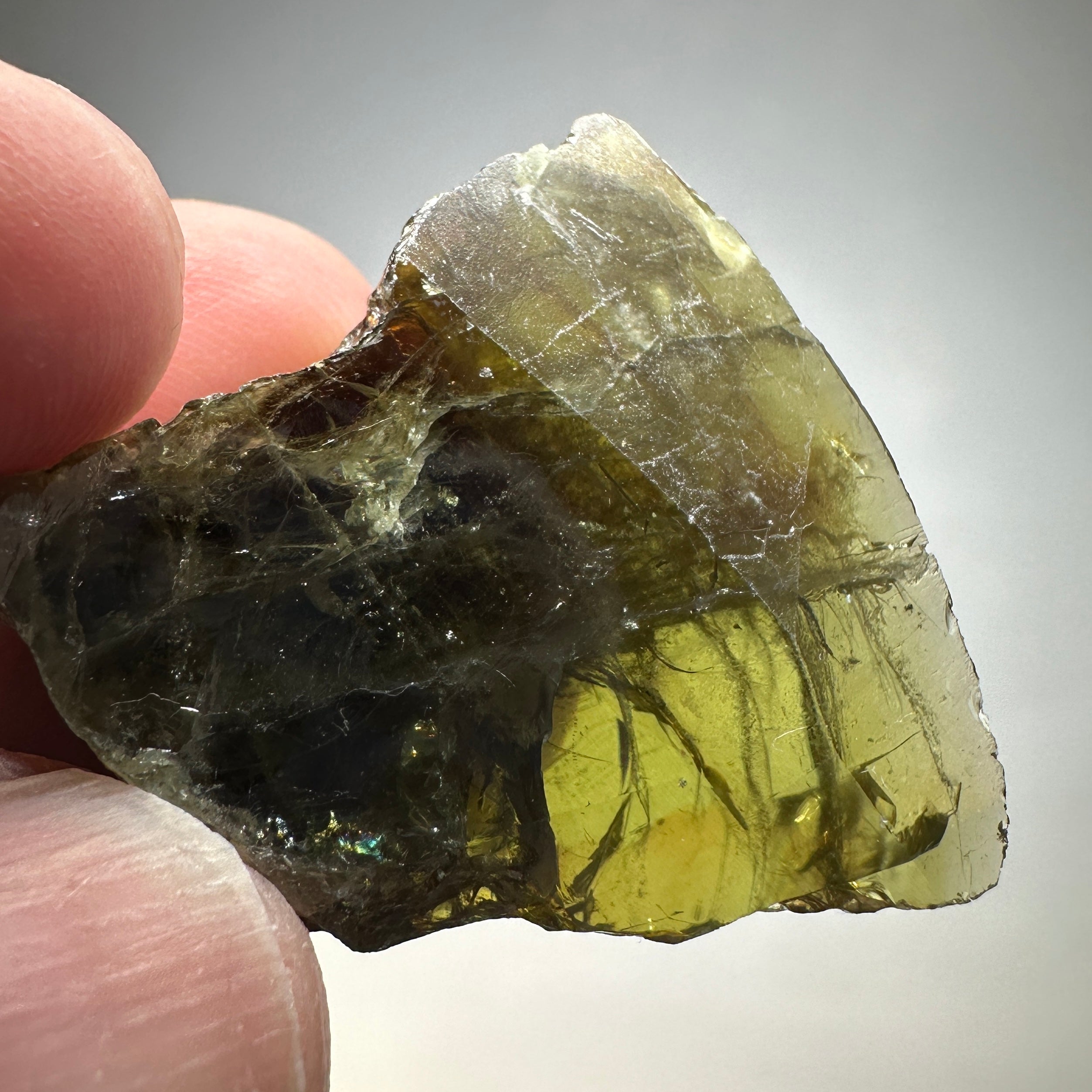 17.30gm Chrome Sphene Crystal, Tanzania, Untreated Unheated