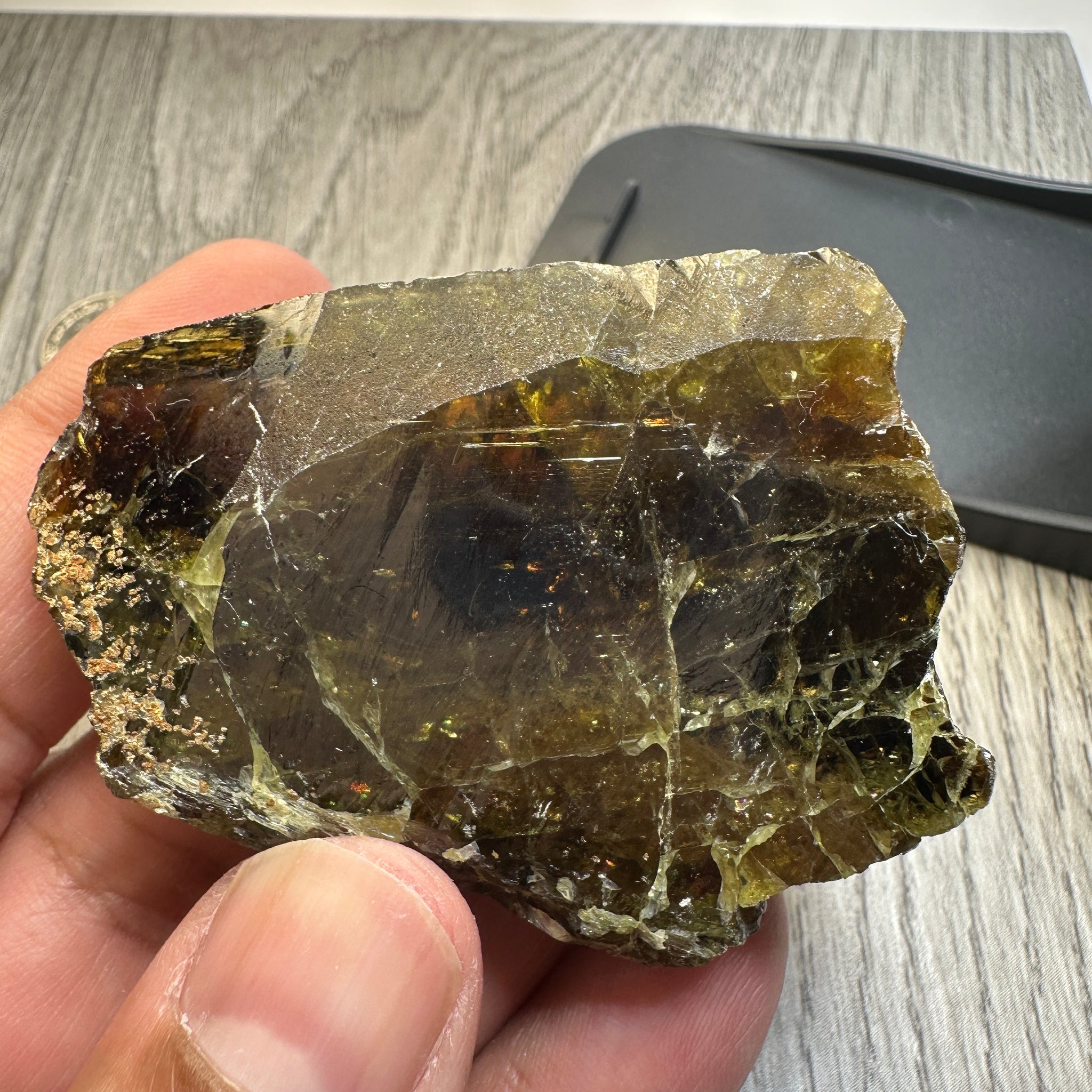 Chrome Sphene Crystal, 96.20gm, Tanzania, Untreated Unheated