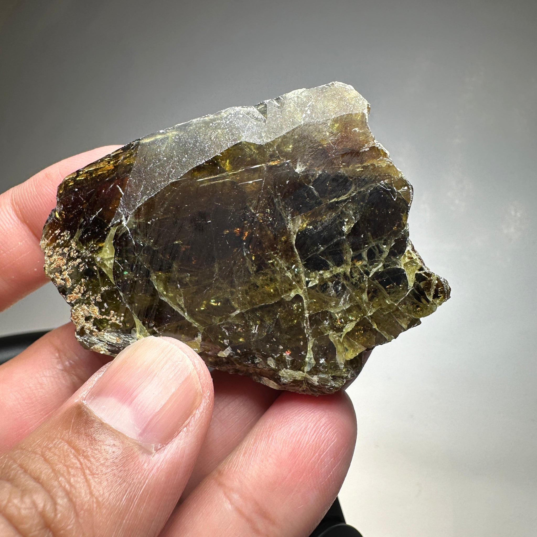 Chrome Sphene Crystal, 96.20gm, Tanzania, Untreated Unheated