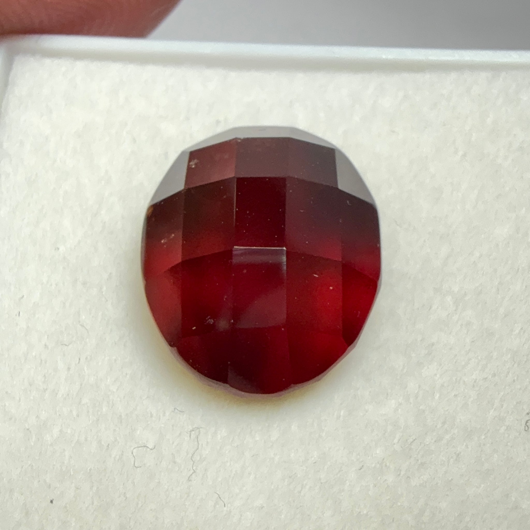 Hessonite Garnet, 19.01ct, Faceted Checkerboard Top, Tanzania, Untreated Unheated