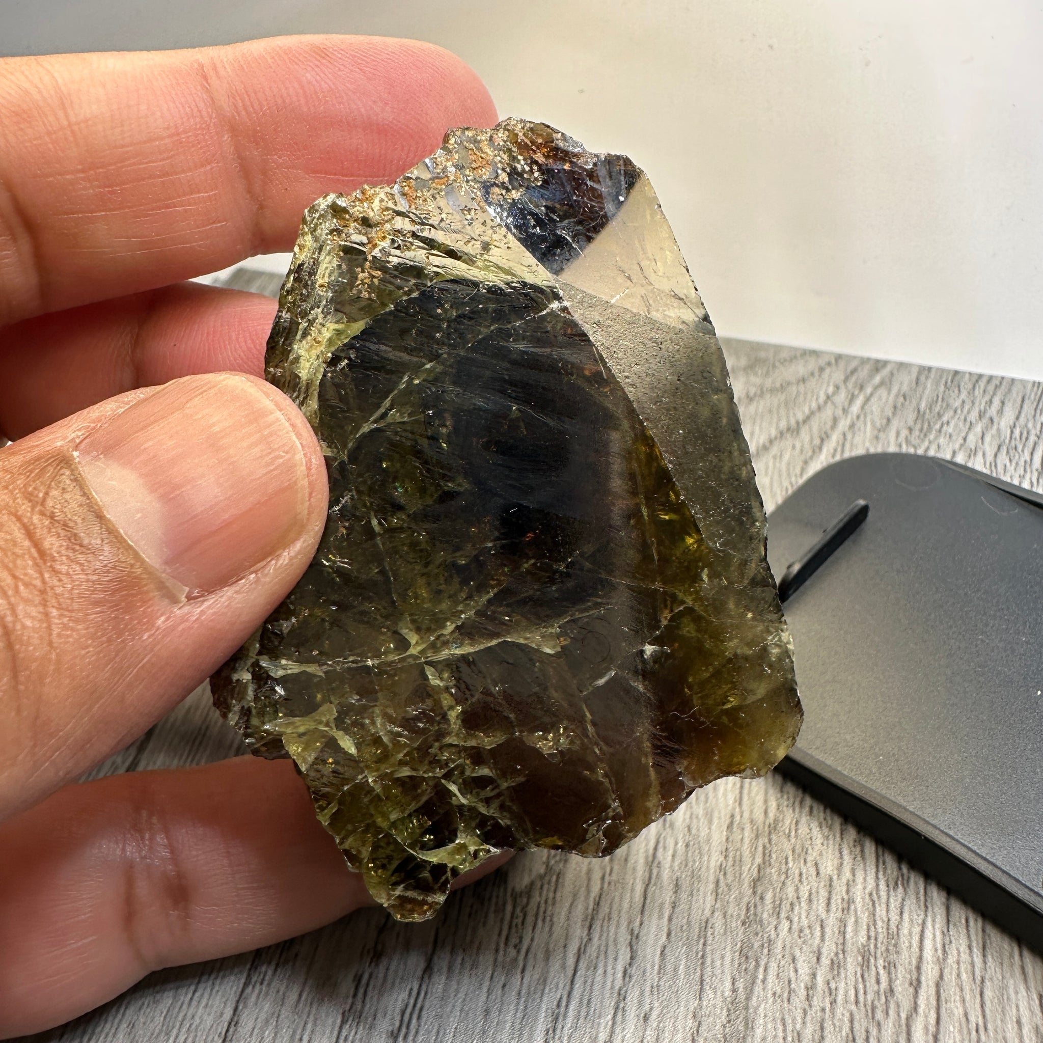 Chrome Sphene Crystal, 96.20gm, Tanzania, Untreated Unheated
