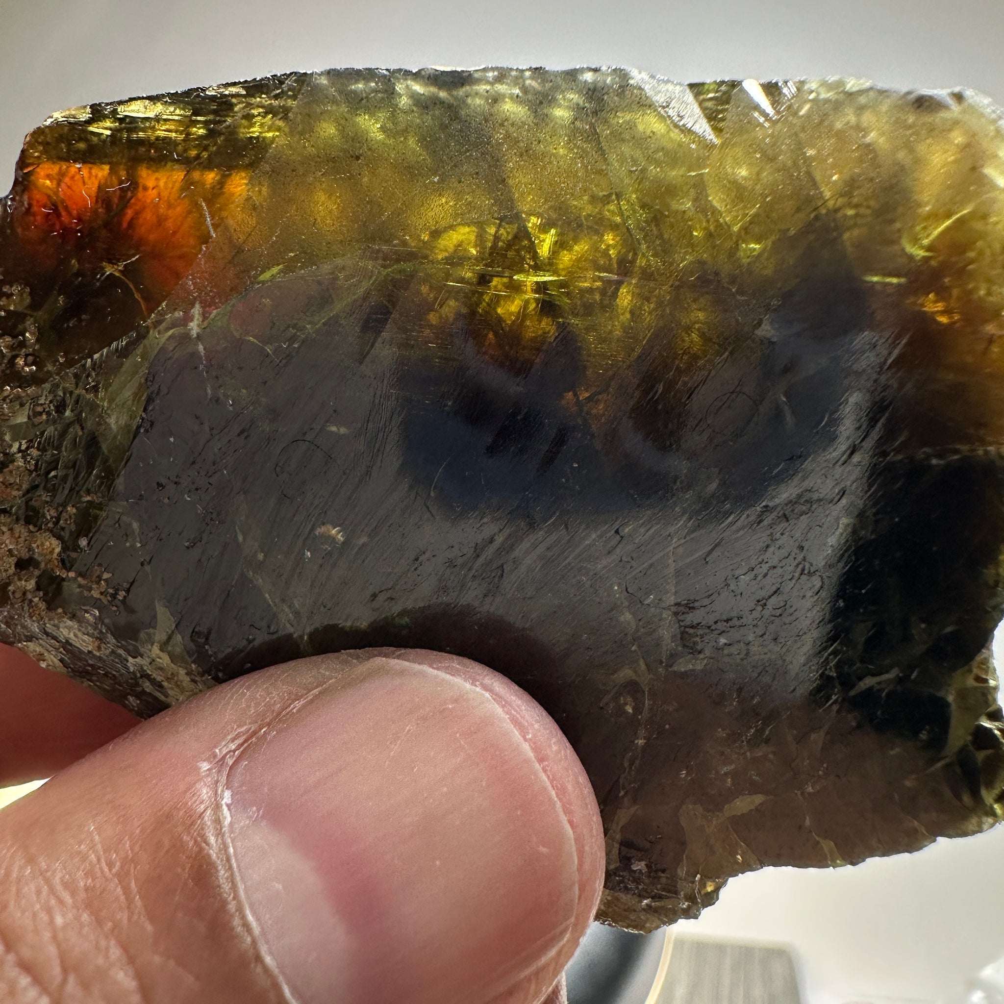 Chrome Sphene Crystal, 96.20gm, Tanzania, Untreated Unheated