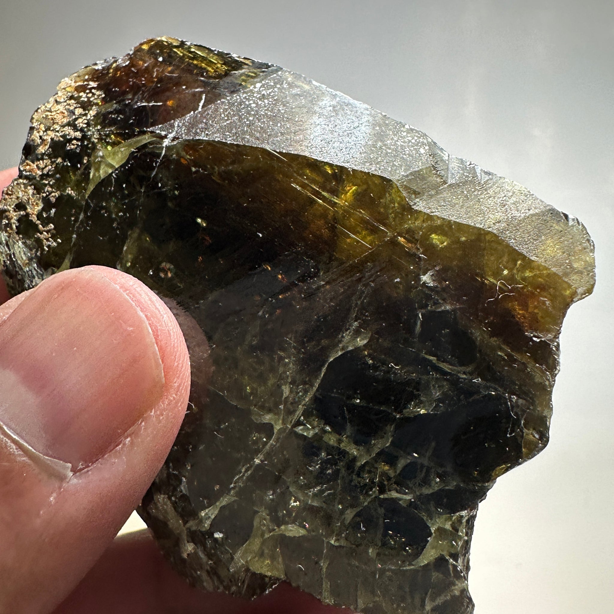 Chrome Sphene Crystal, 96.20gm, Tanzania, Untreated Unheated