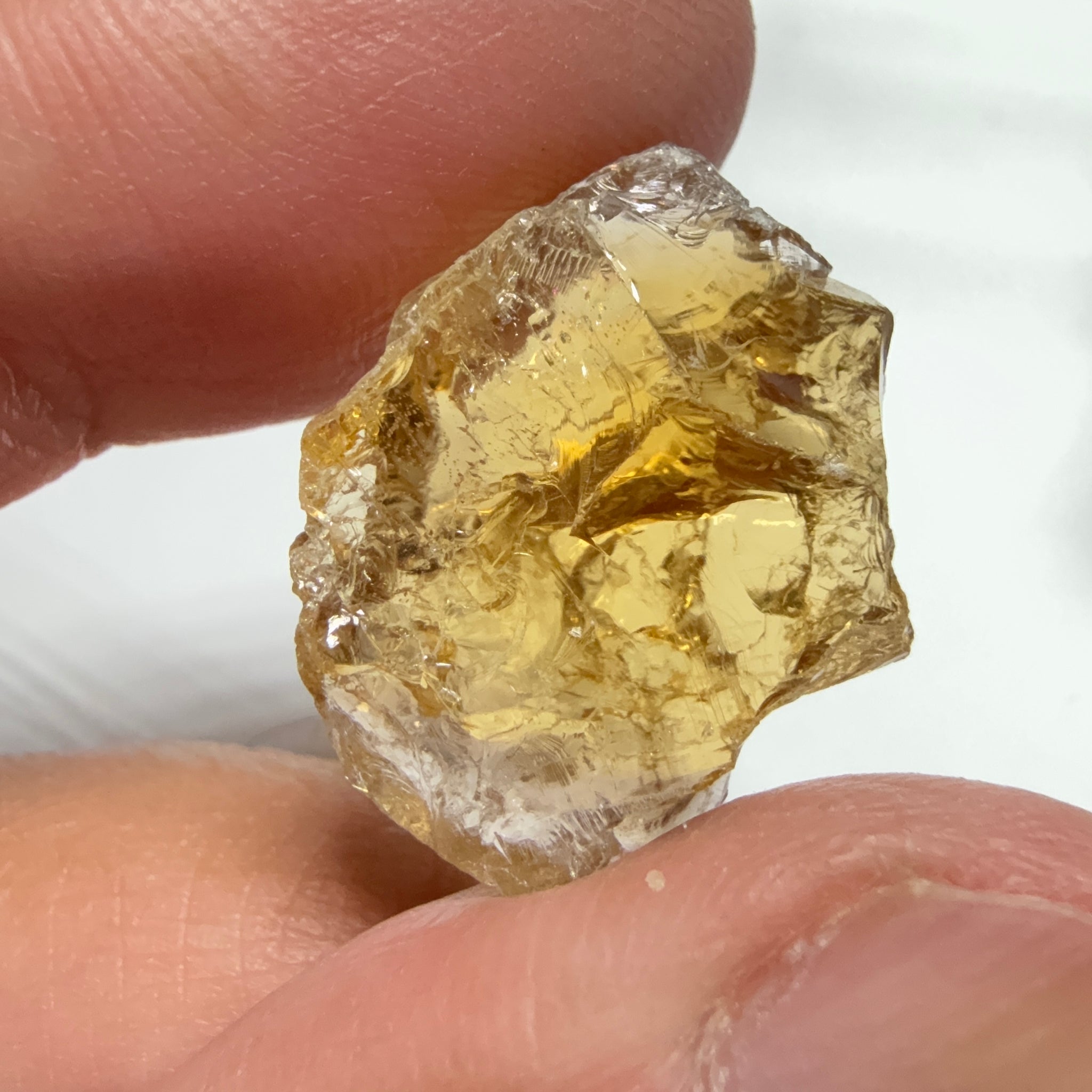 Citrine, 23.10ct, Zambia, Untreated Unheated, VVS-IF, 1 fracture on the outside of the thin part, stone is flat you may need to slice it in two before faceting