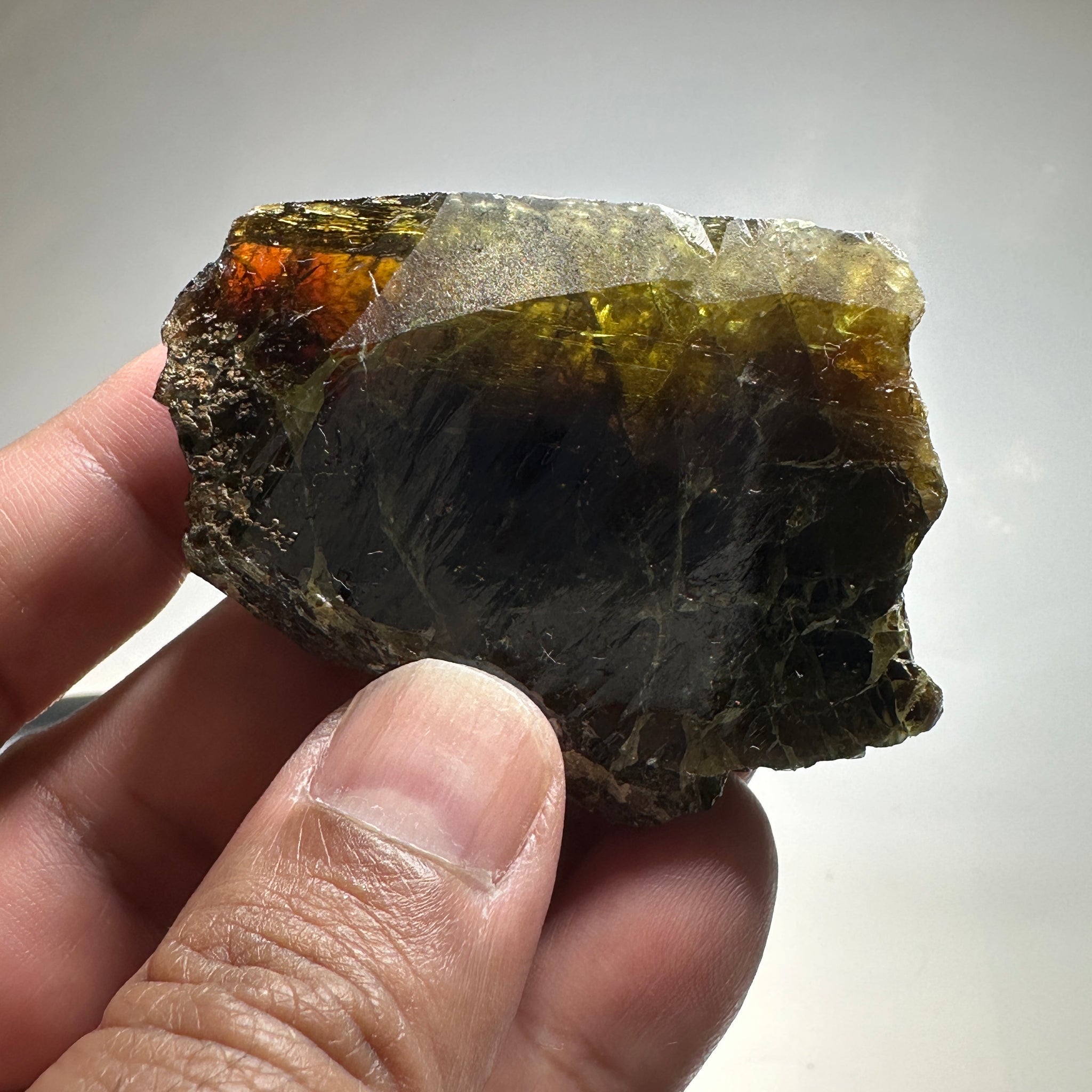 Chrome Sphene Crystal, 96.20gm, Tanzania, Untreated Unheated