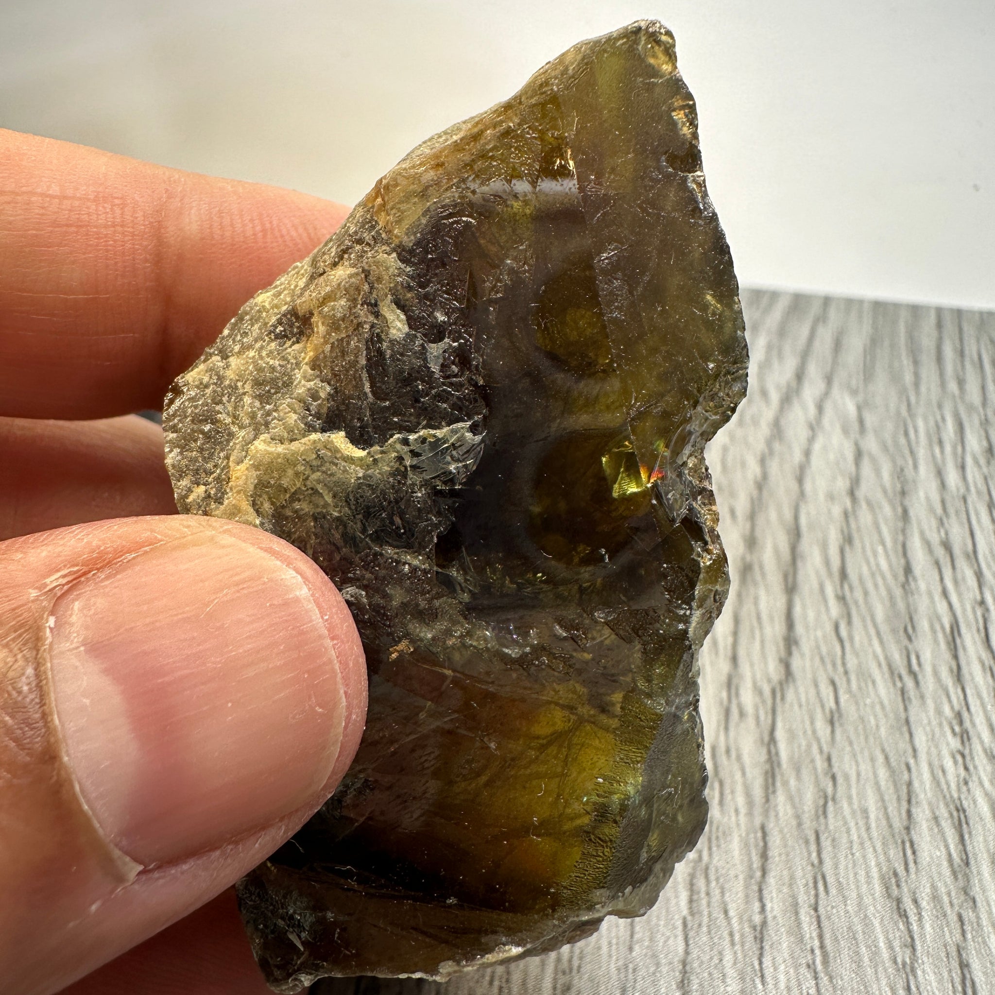 Chrome Sphene Crystal, 60.50gm, Tanzania, Untreated Unheated