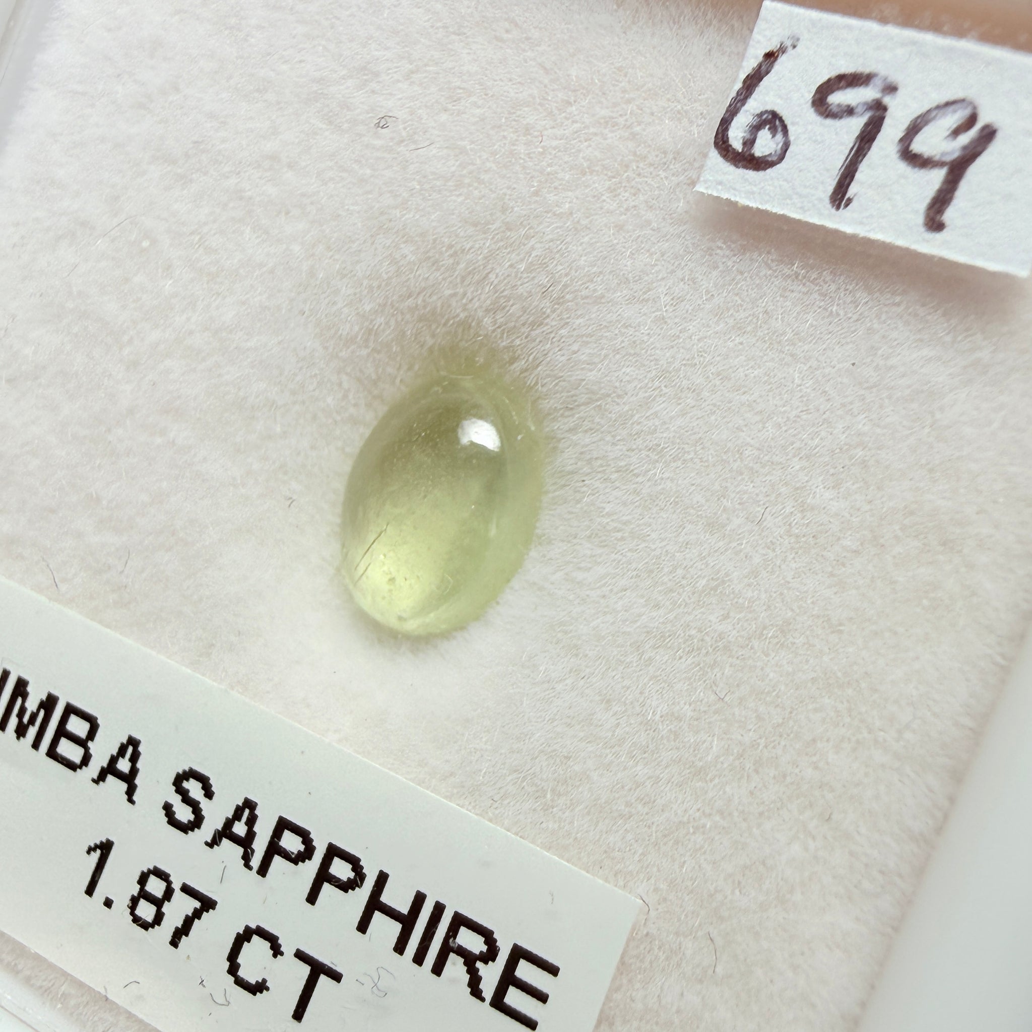 Sapphire Cabochon, 1.87ct, Umba Valley, Tanzania. Untreated Unheated.