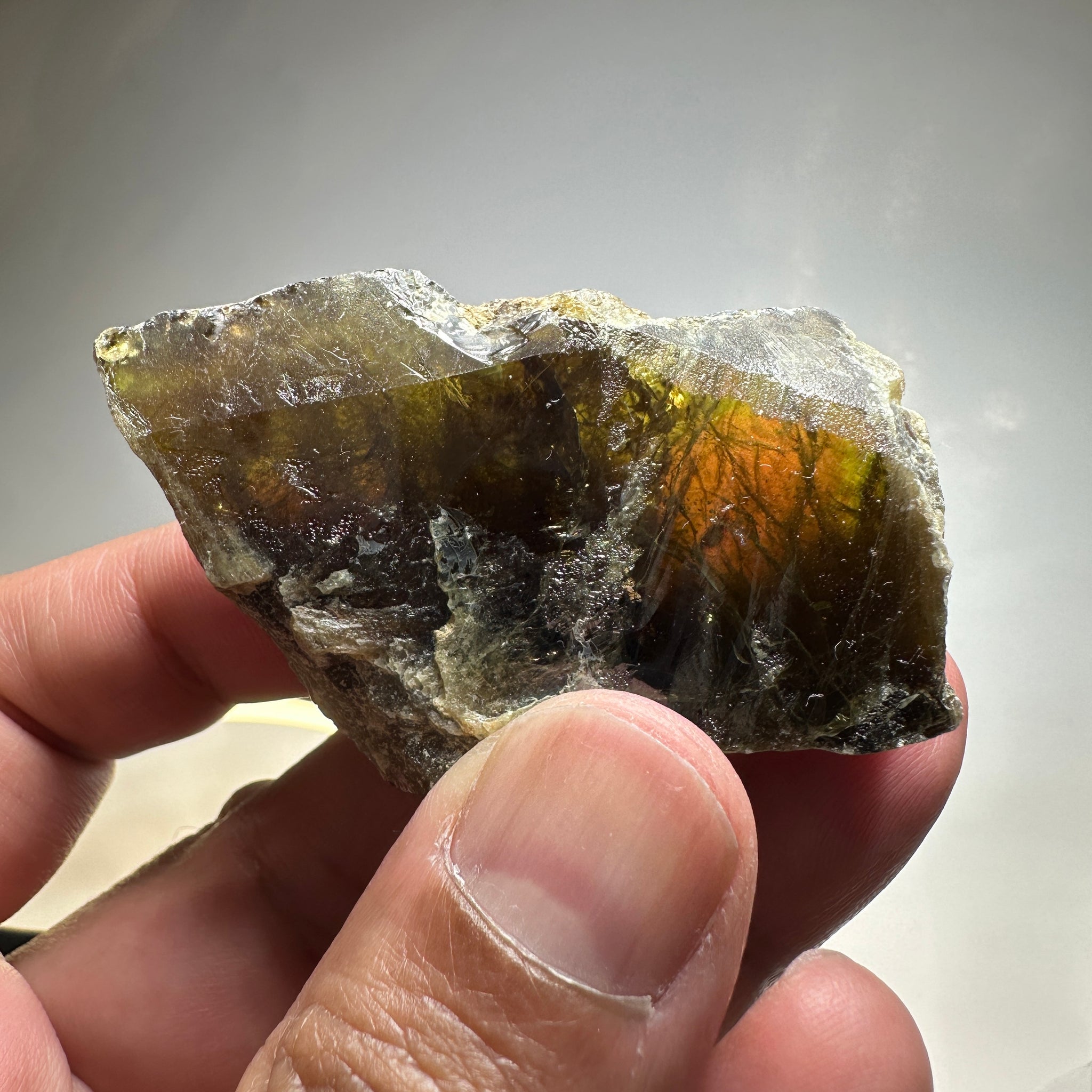 Chrome Sphene Crystal, 60.50gm, Tanzania, Untreated Unheated