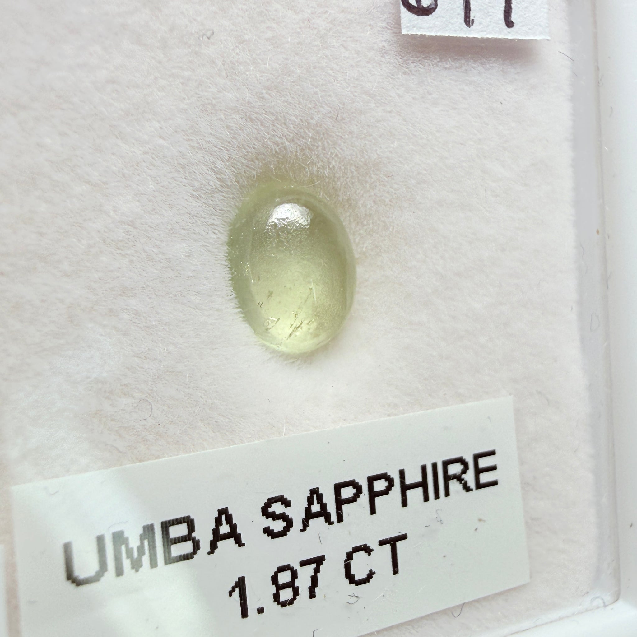 Sapphire Cabochon, 1.87ct, Umba Valley, Tanzania. Untreated Unheated.