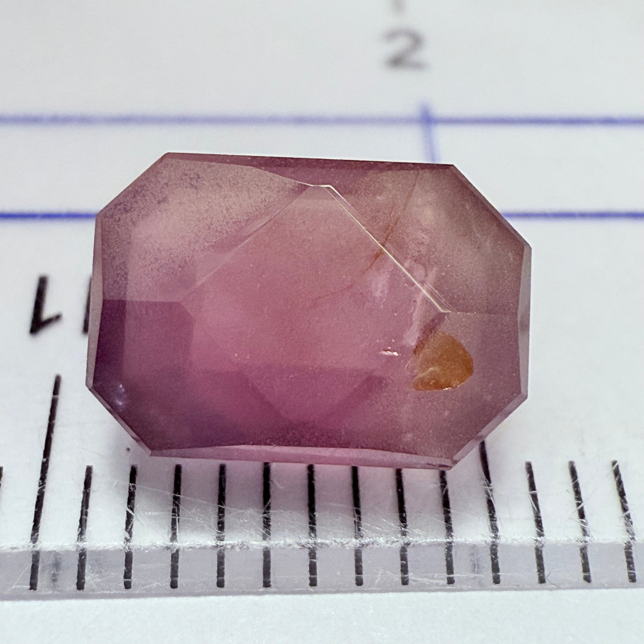 Sapphire, tablet/portrait cut, 3.11ct, Umba Valley, Tanzania, Untreated Unheated, the frosting effect is actually natural coming from the silk in the stone!