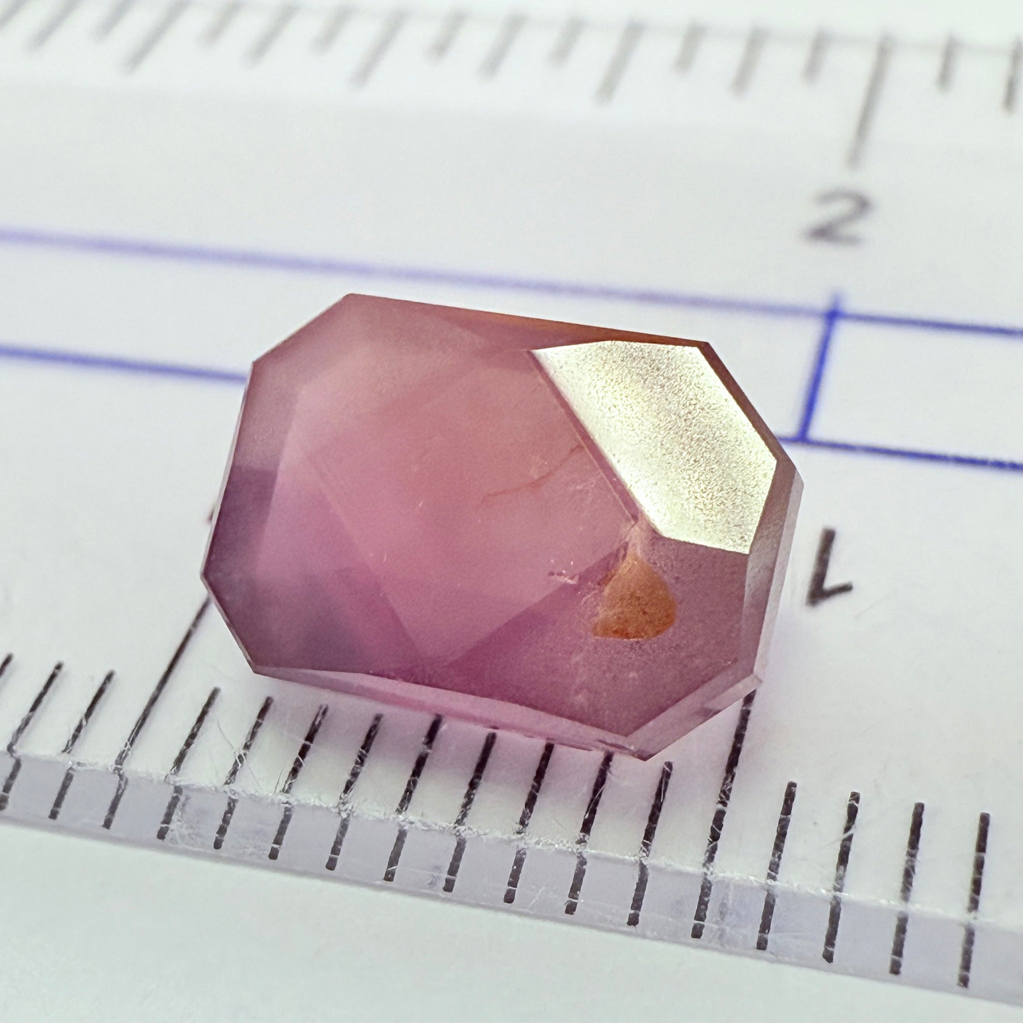 Sapphire, tablet/portrait cut, 3.11ct, Umba Valley, Tanzania, Untreated Unheated, the frosting effect is actually natural coming from the silk in the stone!