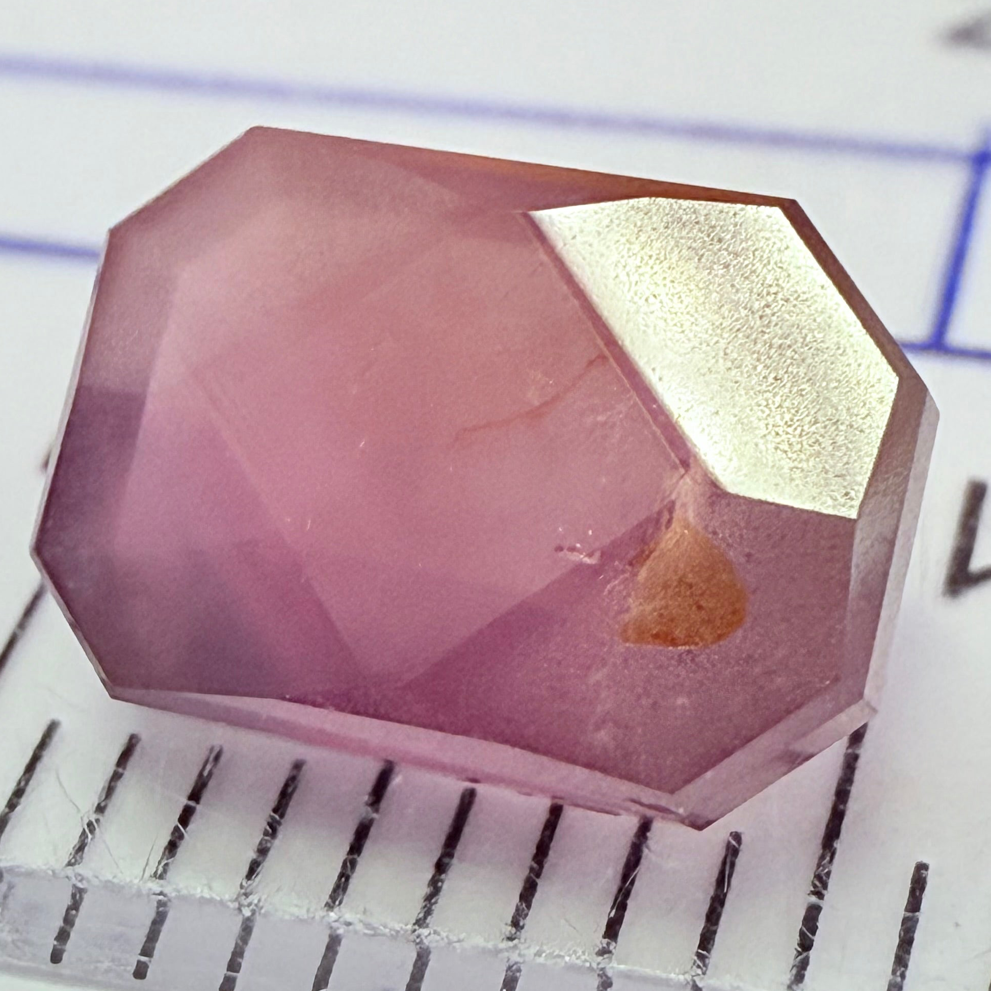 Sapphire, tablet/portrait cut, 3.11ct, Umba Valley, Tanzania, Untreated Unheated, the frosting effect is actually natural coming from the silk in the stone!