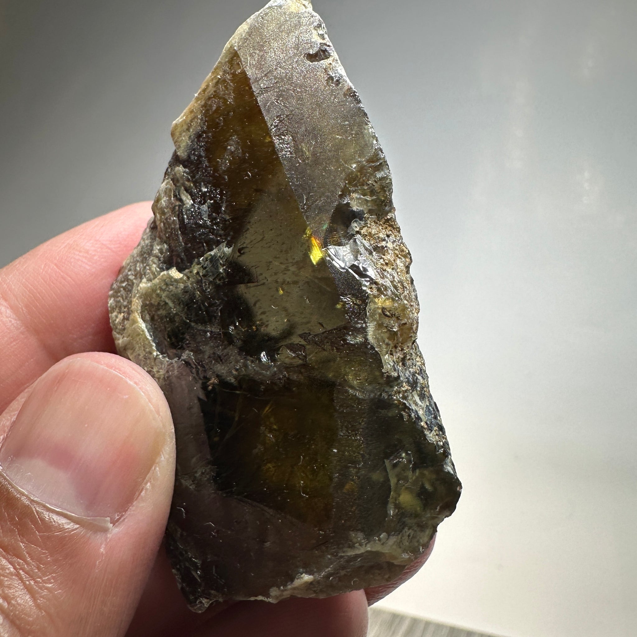 Chrome Sphene Crystal, 60.50gm, Tanzania, Untreated Unheated