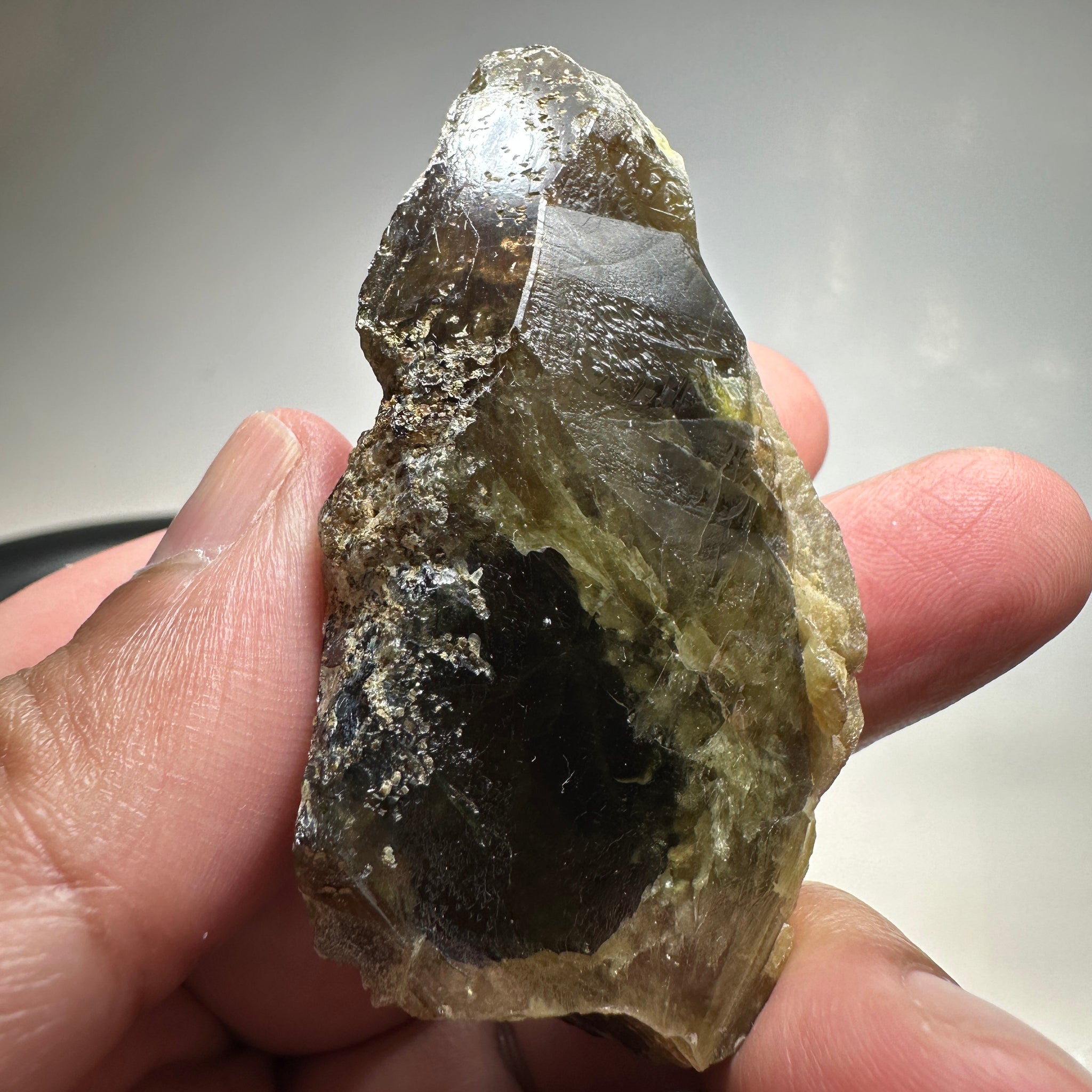 Chrome Sphene Crystal, 60.50gm, Tanzania, Untreated Unheated