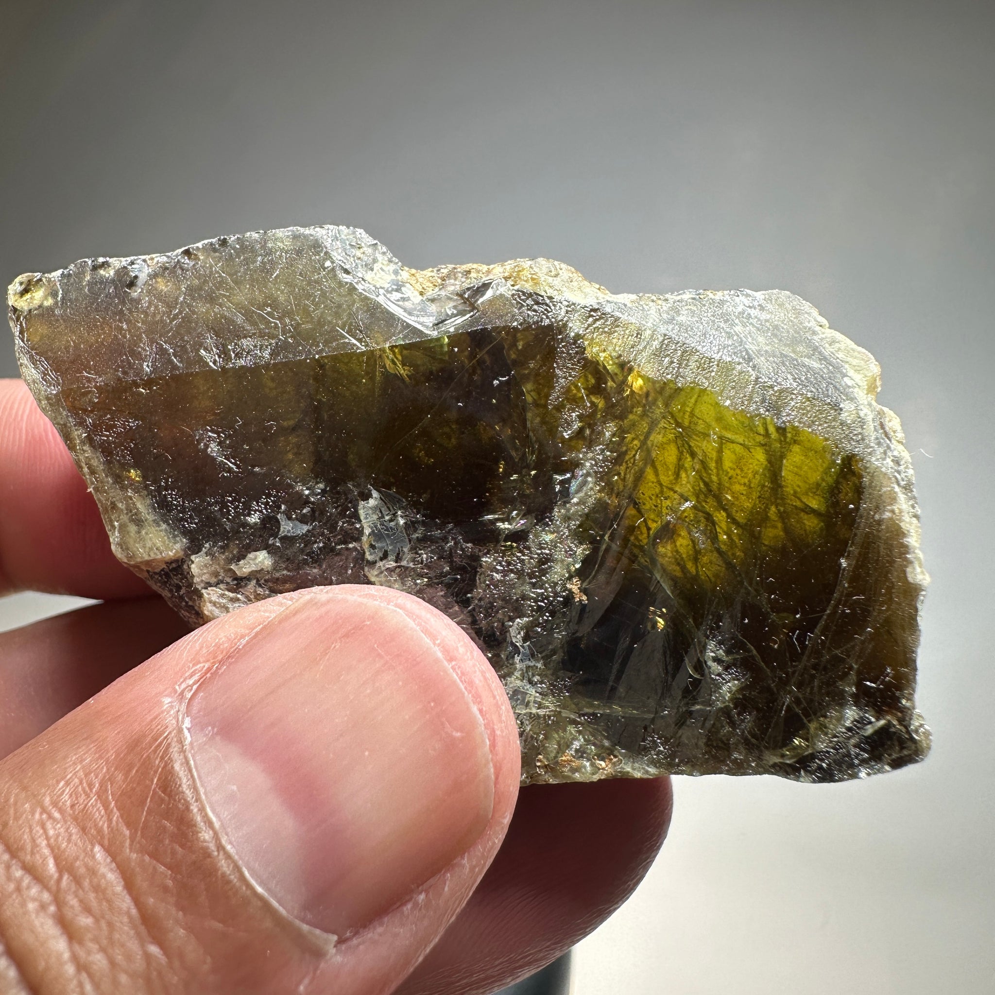 Chrome Sphene Crystal, 60.50gm, Tanzania, Untreated Unheated