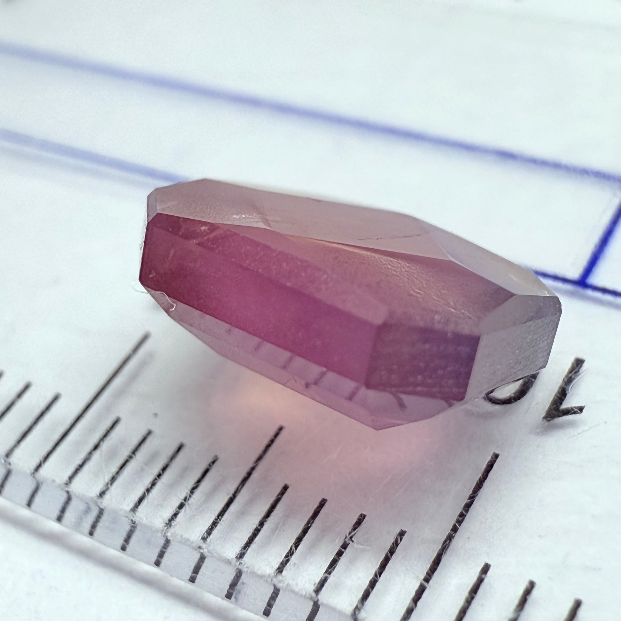 Sapphire, tablet/portrait cut, 3.11ct, Umba Valley, Tanzania, Untreated Unheated, the frosting effect is actually natural coming from the silk in the stone!