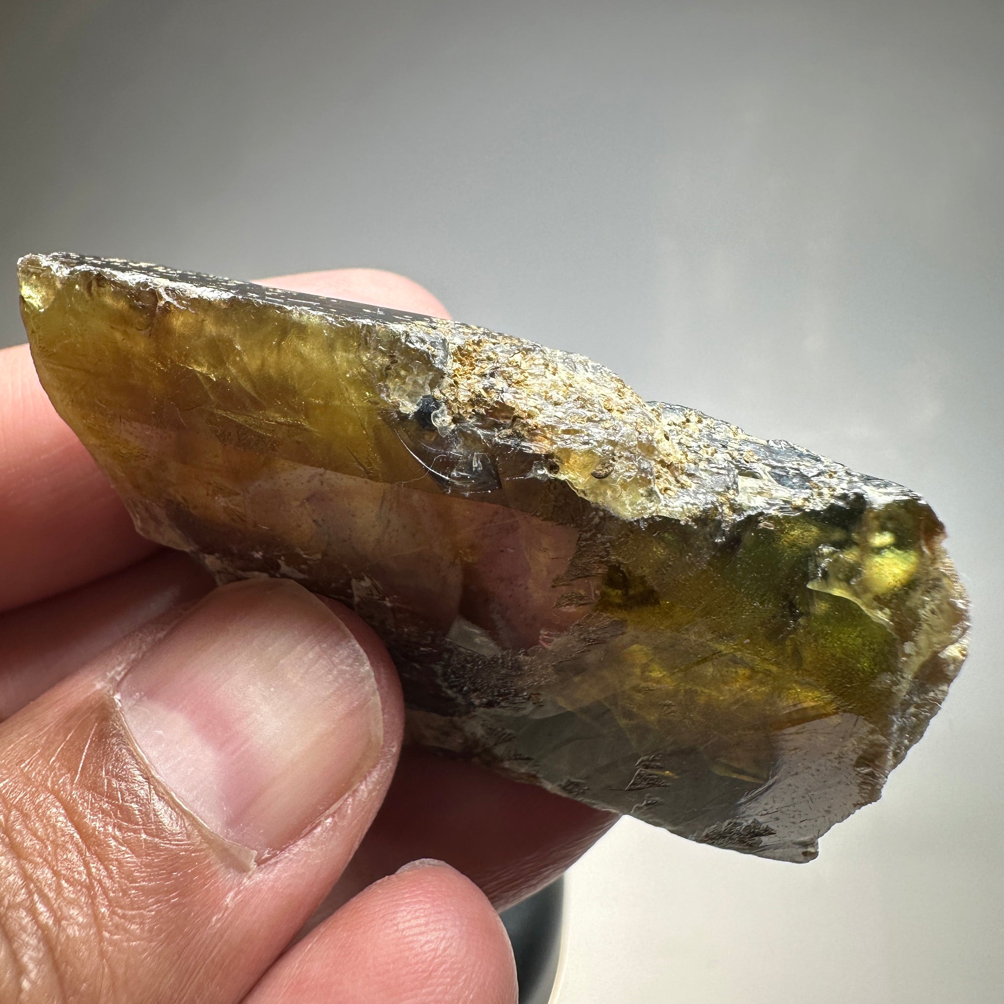 Chrome Sphene Crystal, 60.50gm, Tanzania, Untreated Unheated