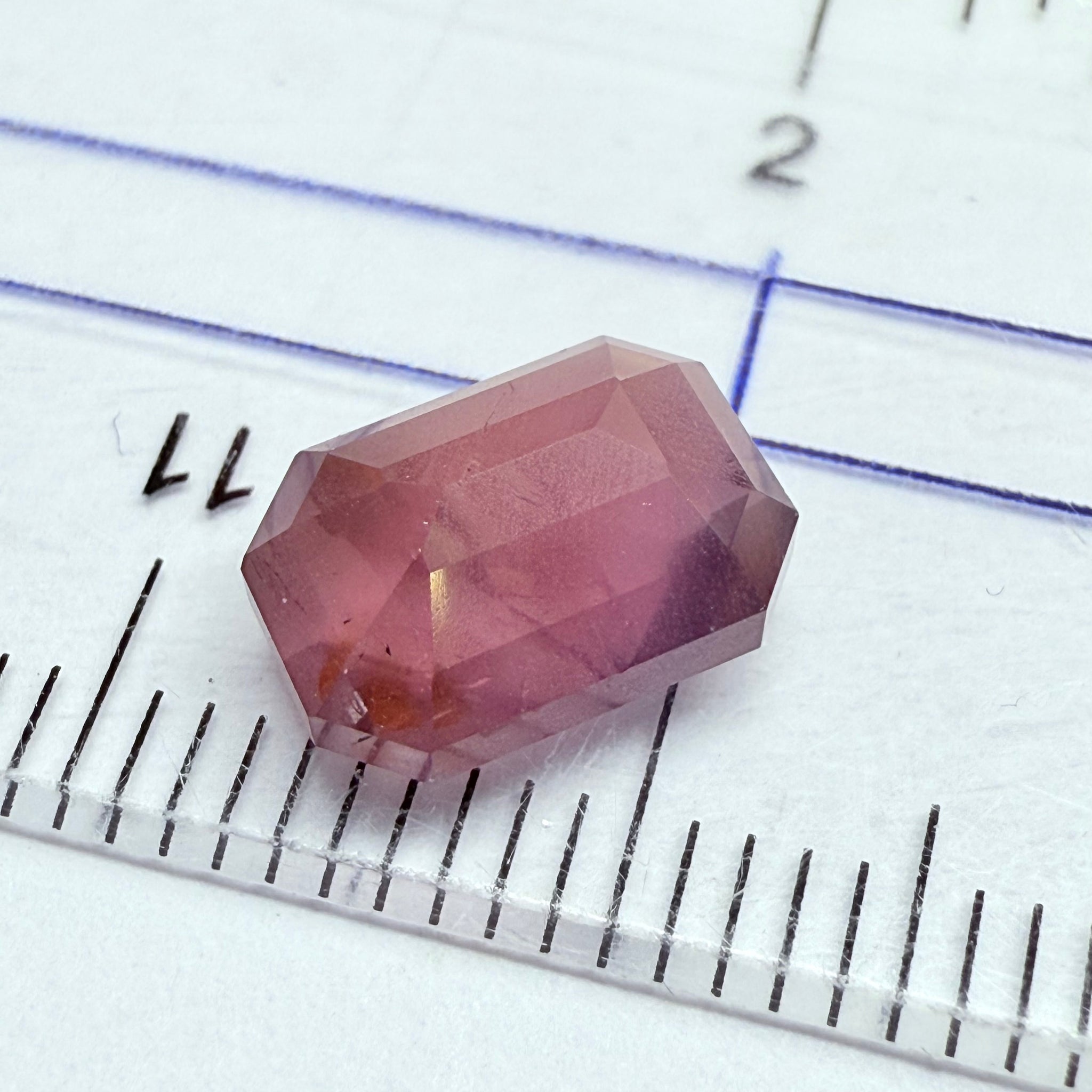 Sapphire, tablet/portrait cut, 3.11ct, Umba Valley, Tanzania, Untreated Unheated, the frosting effect is actually natural coming from the silk in the stone!