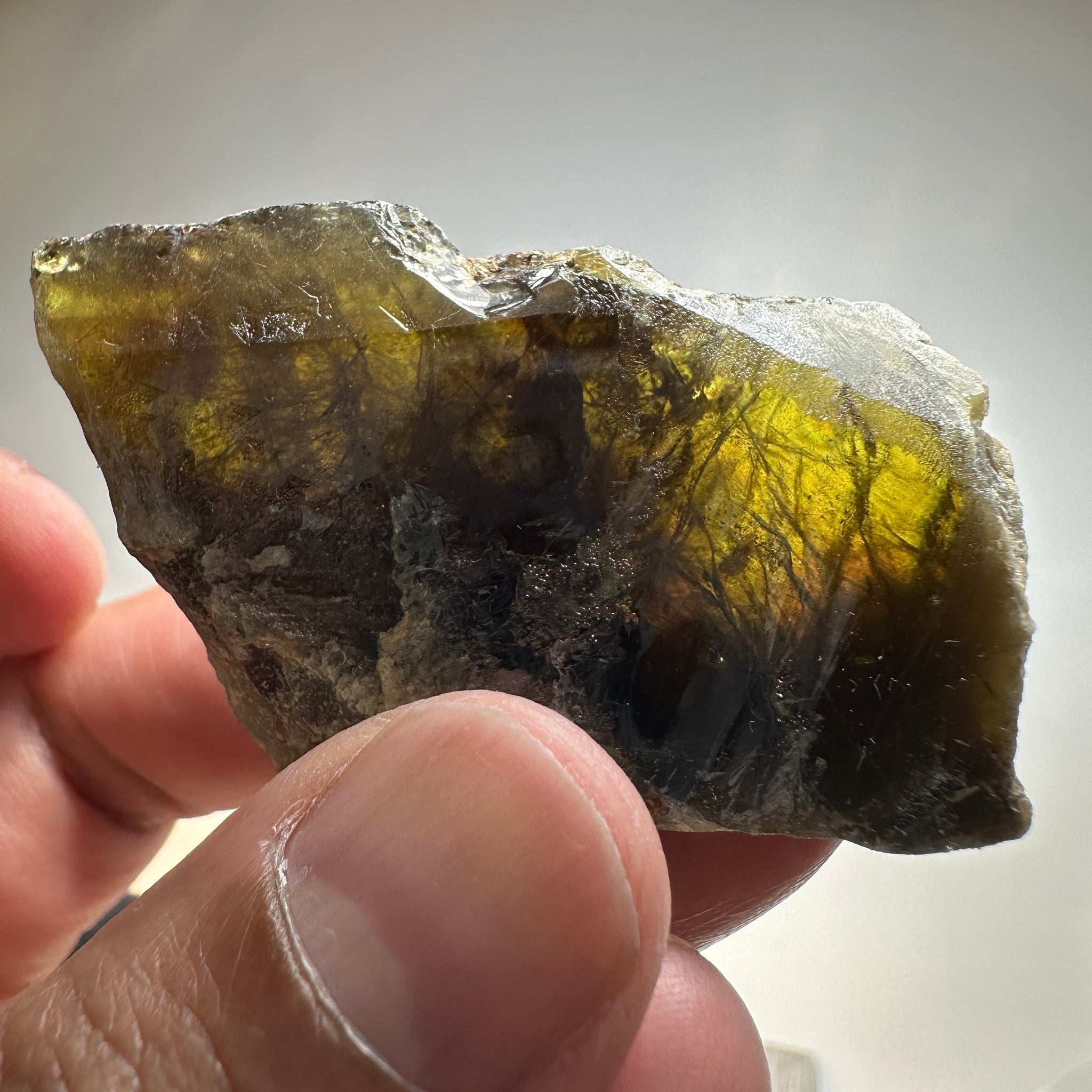 Chrome Sphene Crystal, 60.50gm, Tanzania, Untreated Unheated