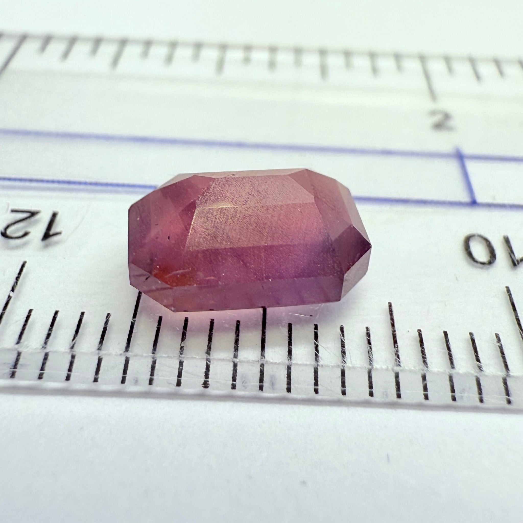 Sapphire, tablet/portrait cut, 3.11ct, Umba Valley, Tanzania, Untreated Unheated, the frosting effect is actually natural coming from the silk in the stone!